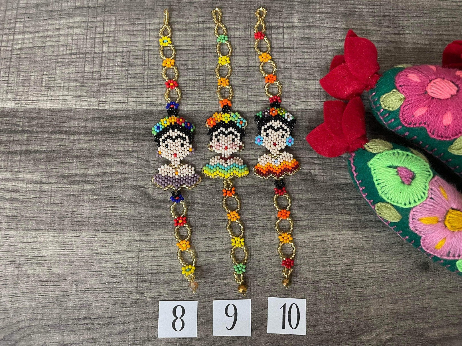 Image of Beautiful Hand Beaded Artisanal Frida Bracelets - Beaded Bracelets From Chiapas, Mexico