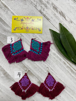 Image of Gorgeous Artisan Made Tassel Earrings - Handmade Earrings