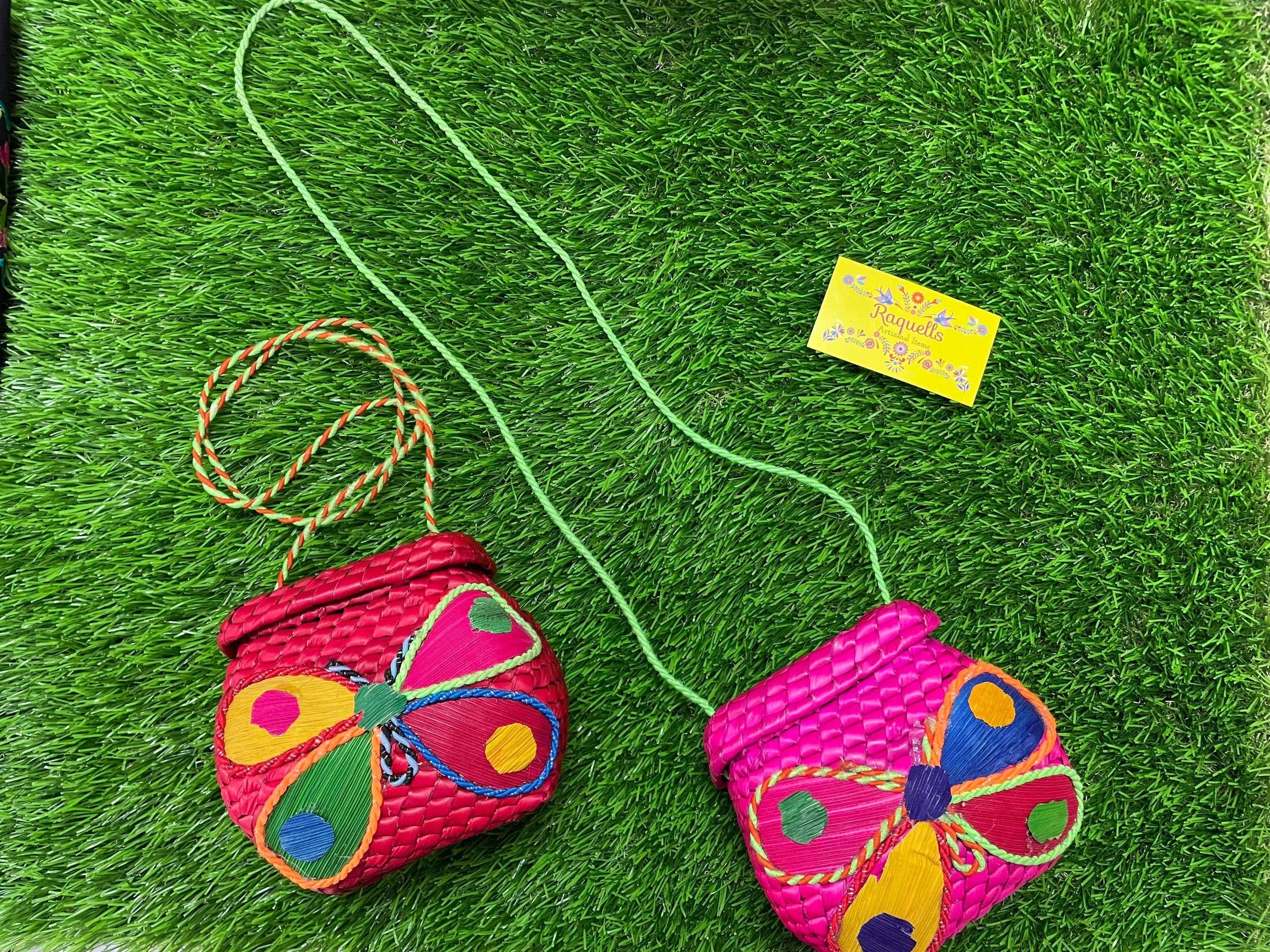 Image of Hand Woven Girls Wicker Purse - Small Purse