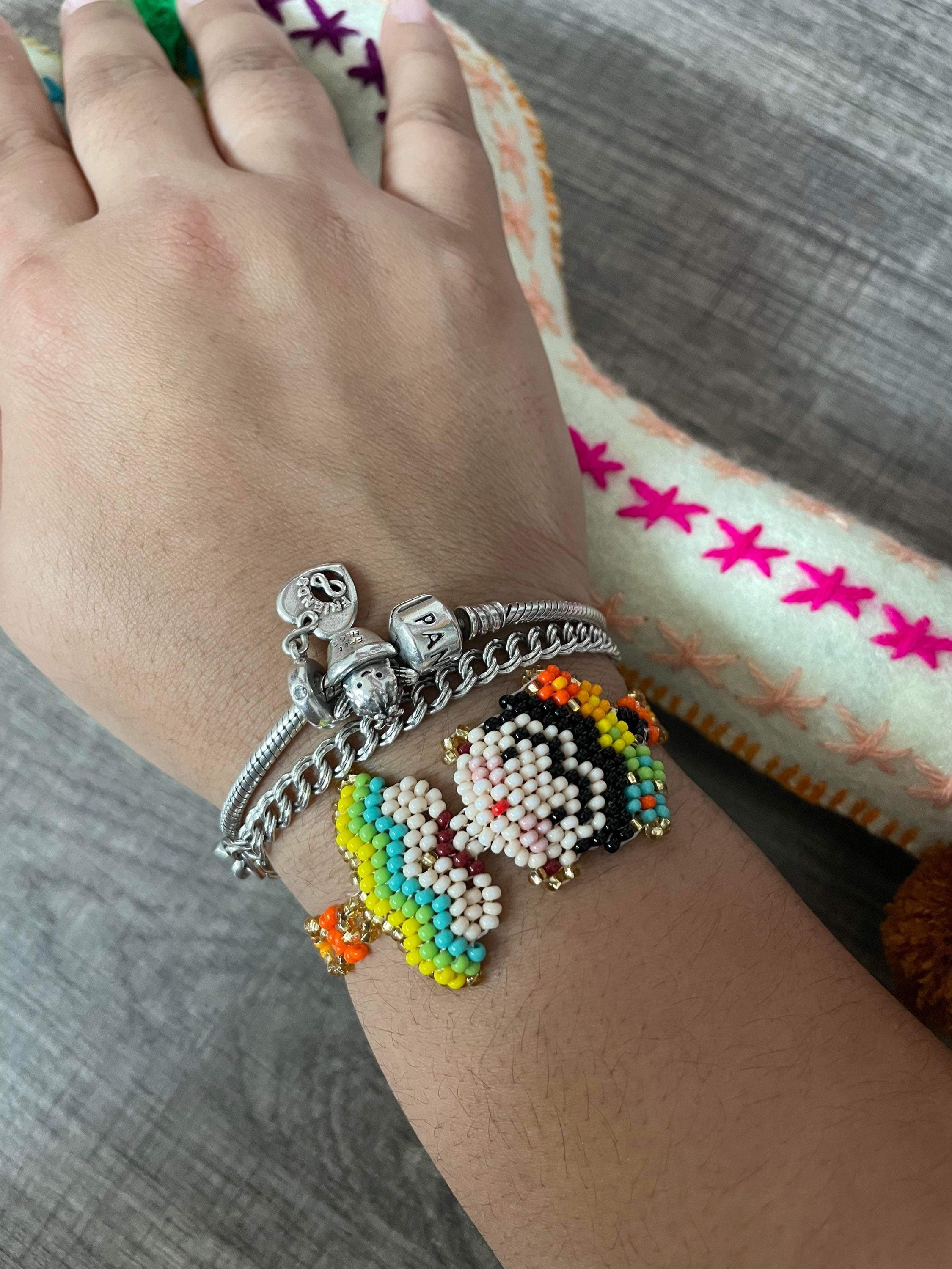 Image of Beautiful Hand Beaded Artisanal Frida Bracelets - Beaded Bracelets From Chiapas, Mexico