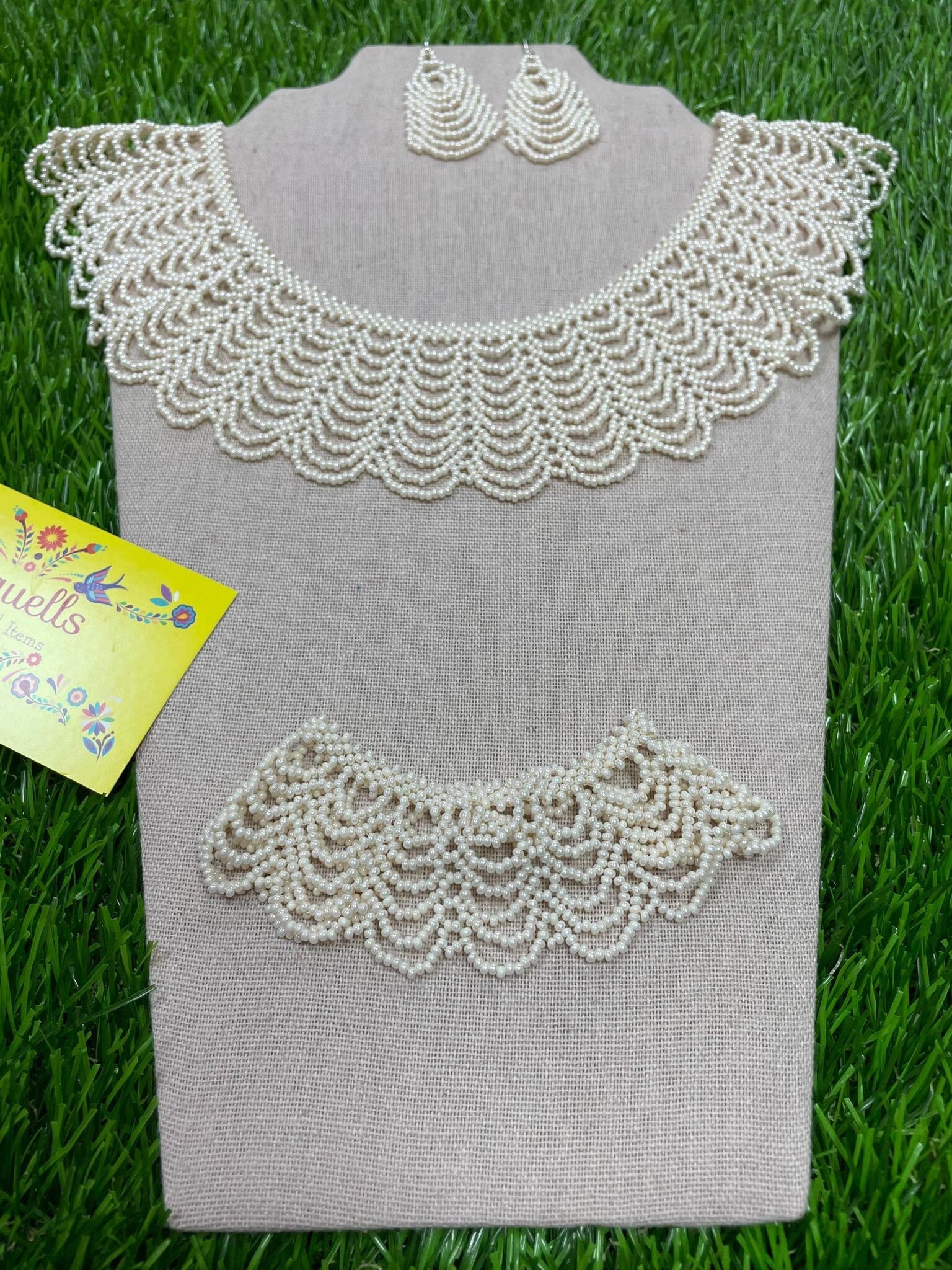 Handmade Beaded Jewelry Set - Artisan Made Necklace, Bracelet and Earrings - Made in Chiapas, Mexico