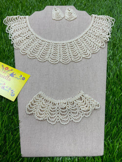 Image of Handmade Beaded Jewelry Set - Artisan Made Necklace, Bracelet and Earrings - Made in Chiapas, Mexico