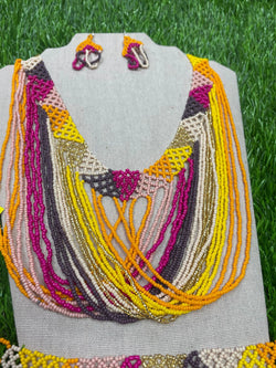 Image of Mexican Beaded Jewelry Set - 3 Piece Set
