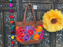 Image of Mexican Embroidered Shoulder Bag