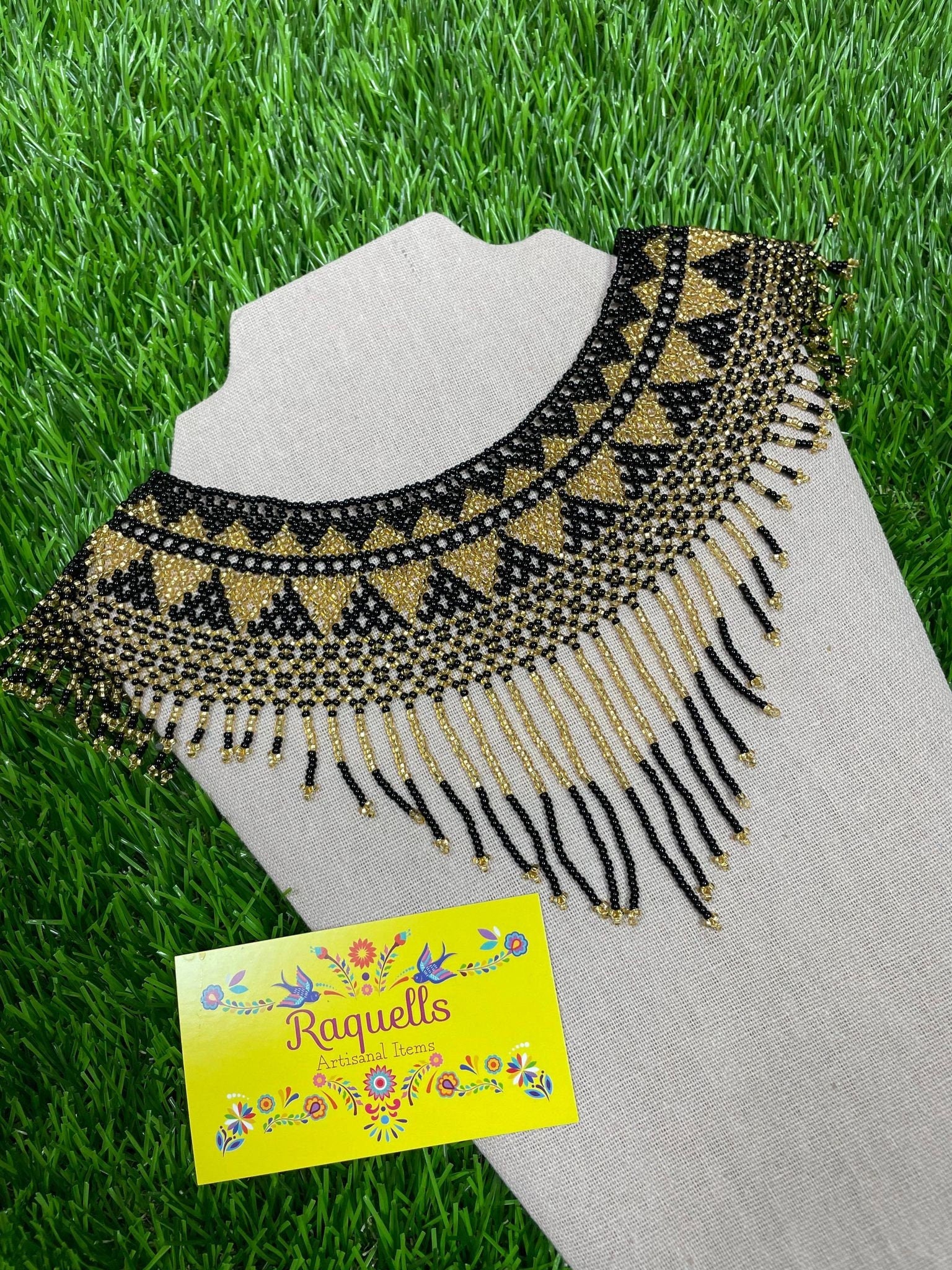 Image of Beautiful Artisanal Mexican Beaded Choker Jewelry Set - Made by our Oaxaca Artisan Partners