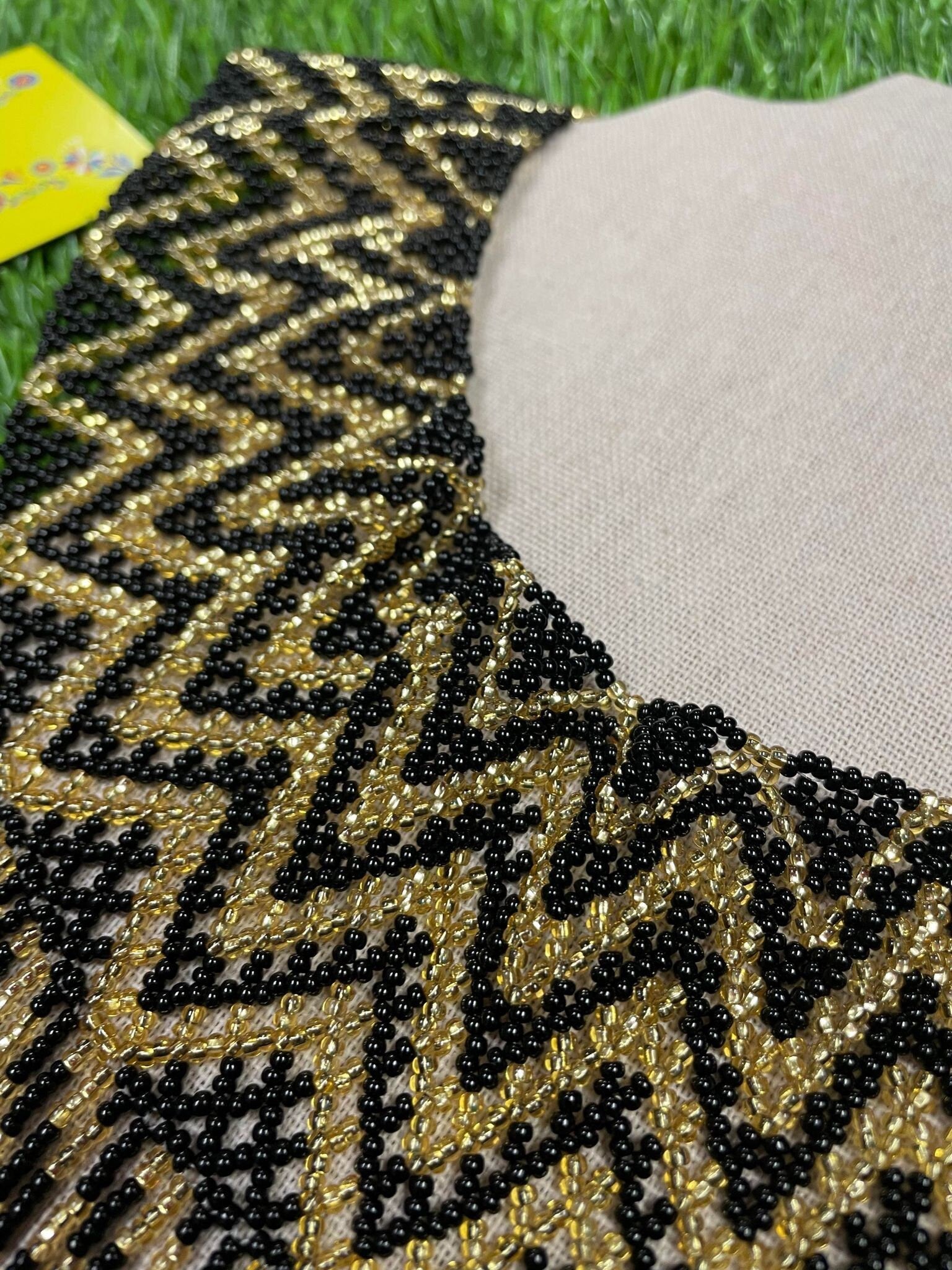 Image of Beautiful Chevron Artisanal Mexican Beaded Jewelry Set- Made by our Oaxaca Artisan Partners