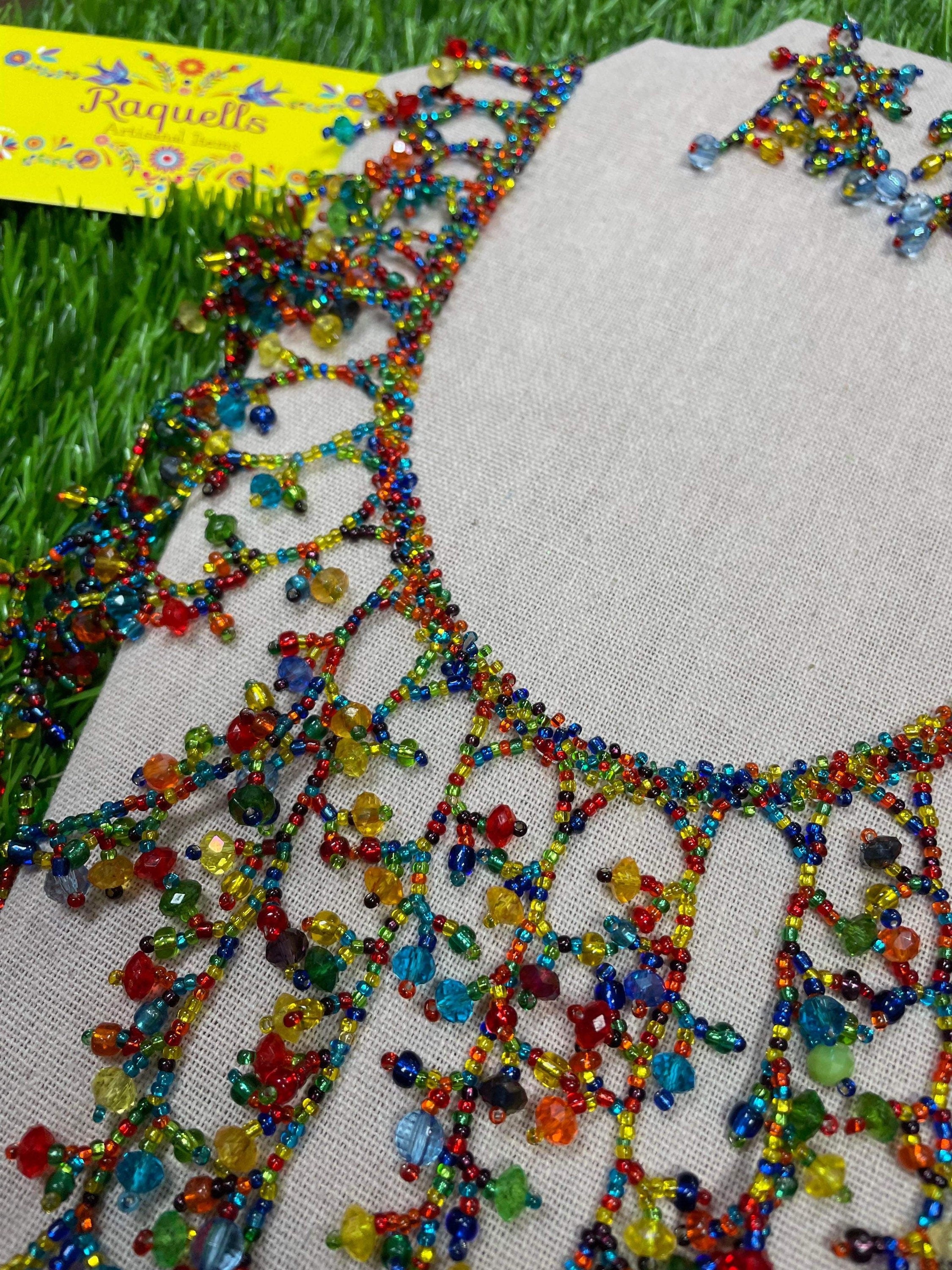 Beautiful Artisanal Mexican Beaded Jewelry Set - 3 Piece Set - Made by our Oaxaca Artisan Partners