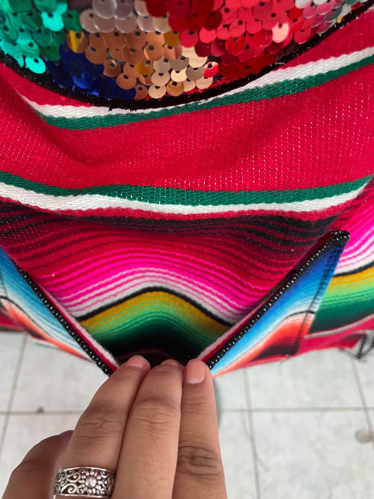 Beautiful Embroidered Zarape Fabric Chore Aprons - Artisanal Aprons