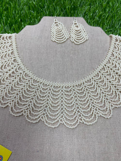 Image of Handmade Beaded Jewelry Set - Artisan Made Necklace, Bracelet and Earrings - Made in Chiapas, Mexico