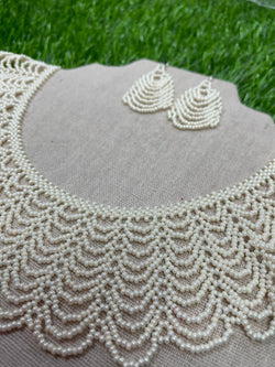 Image of Handmade Beaded Jewelry Set - Artisan Made Necklace, Bracelet and Earrings - Made in Chiapas, Mexico