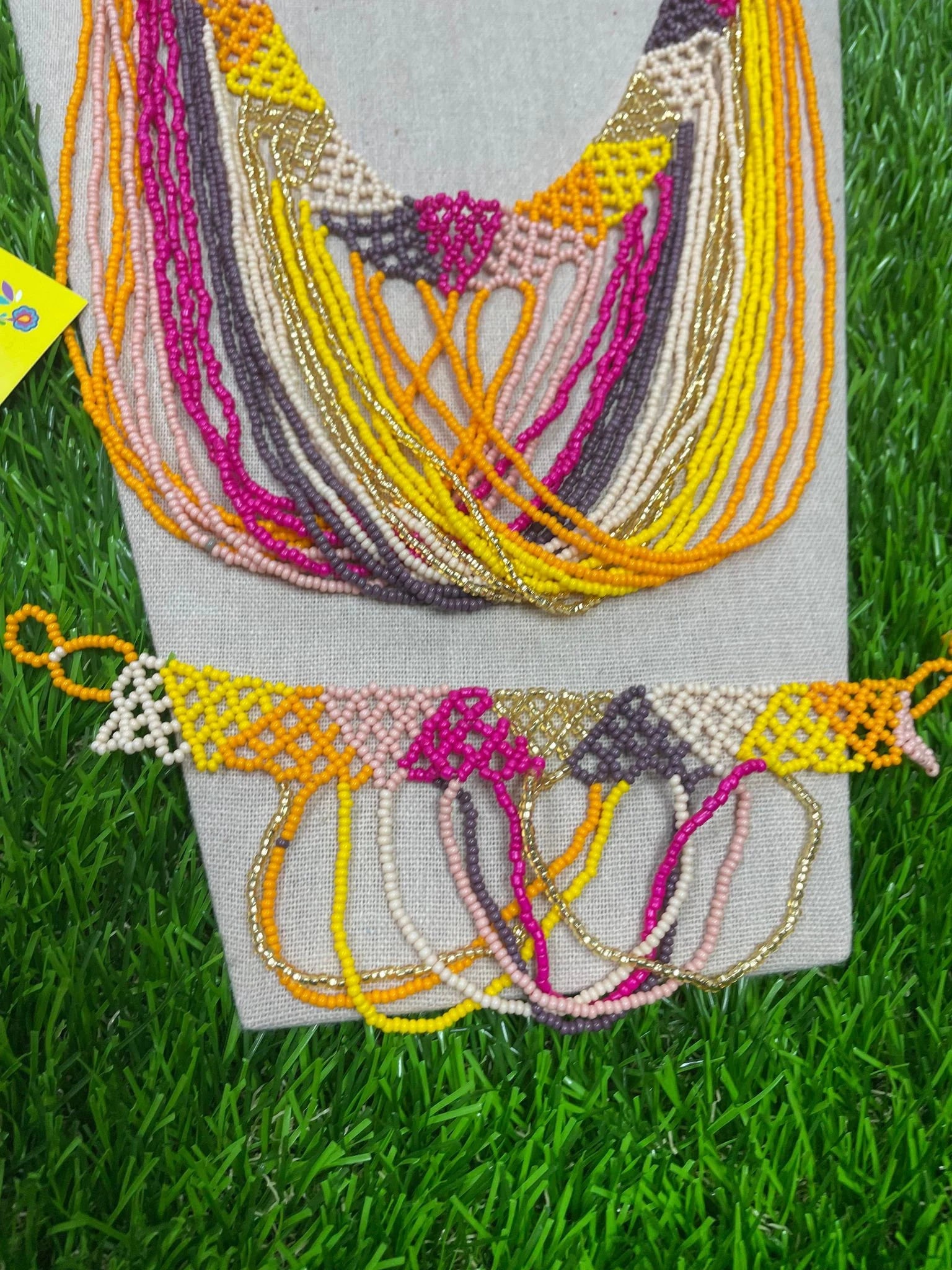 Mexican Beaded Jewelry Set - 3 Piece Set