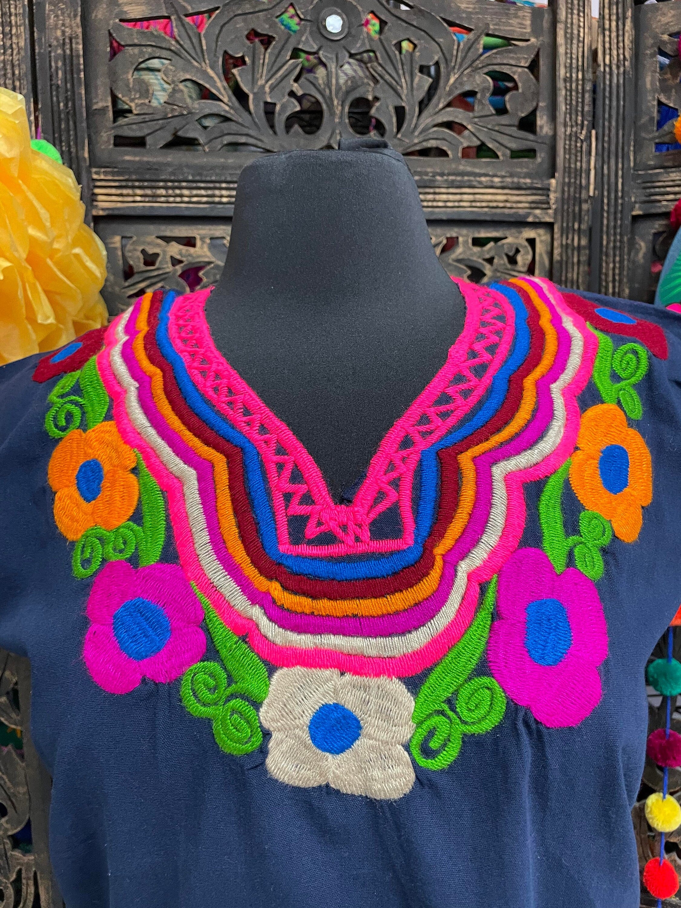 Beautiful Hand Embroidered Floral Blouse - Handmade Artisanal Blouse