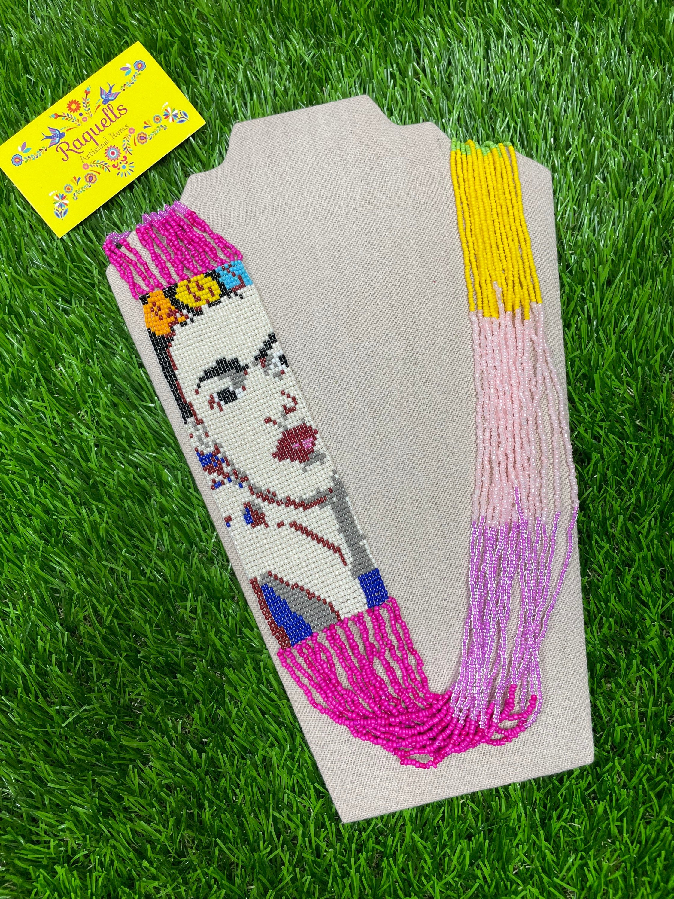 Image of Beautiful Artisanal Mexican Beaded Frida Necklace - Made by our Oaxaca Artisan Partners