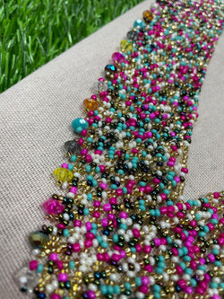 Image of Beautiful Artisanal Mexican Beaded Rainbow Jewelry Set - 3 Piece Set - Made by our Oaxaca Artisan Partners