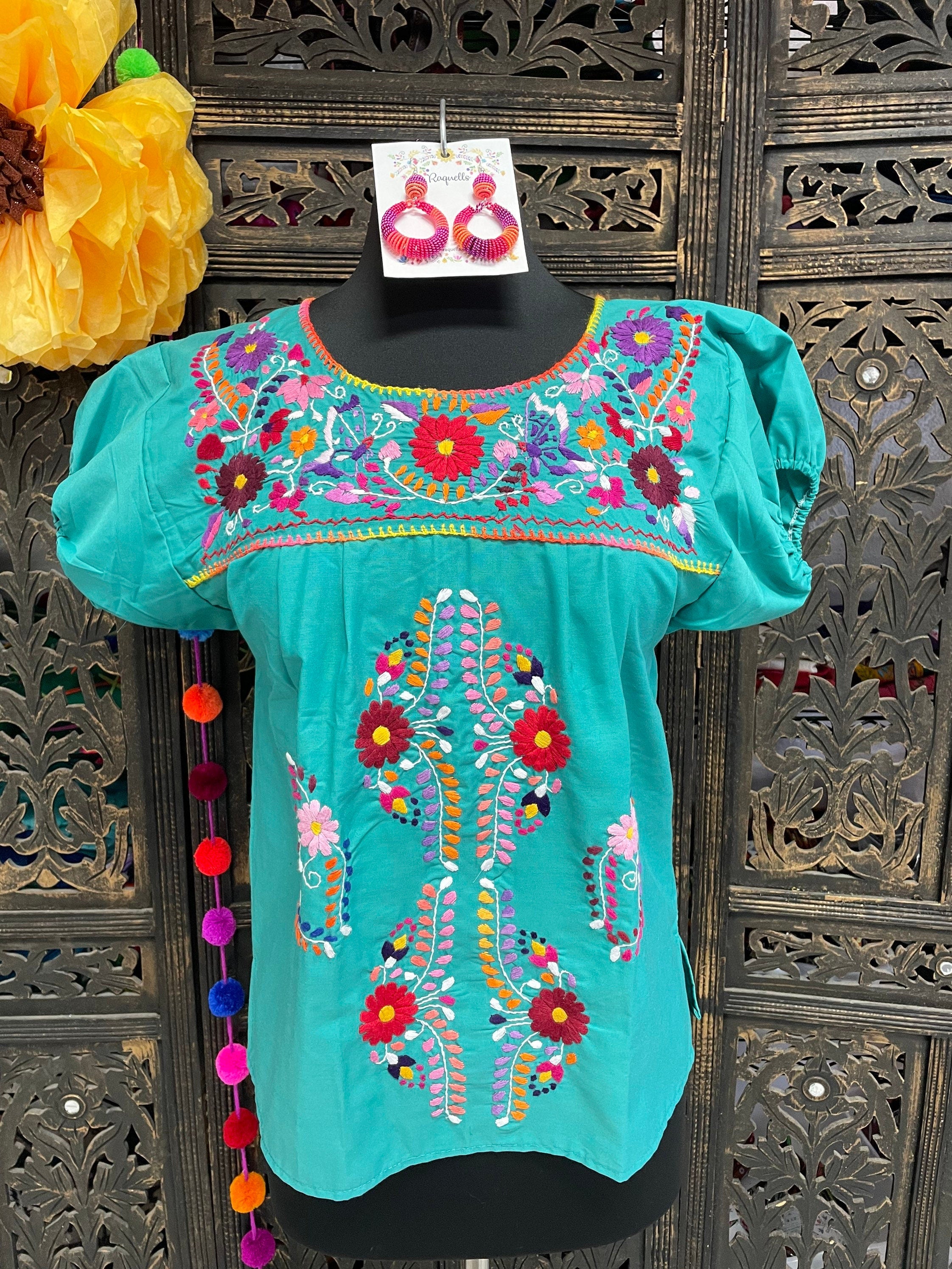 Beautiful Extra Embroidery Blouses - Mexican Traditional Blouses - Size Small/Medium