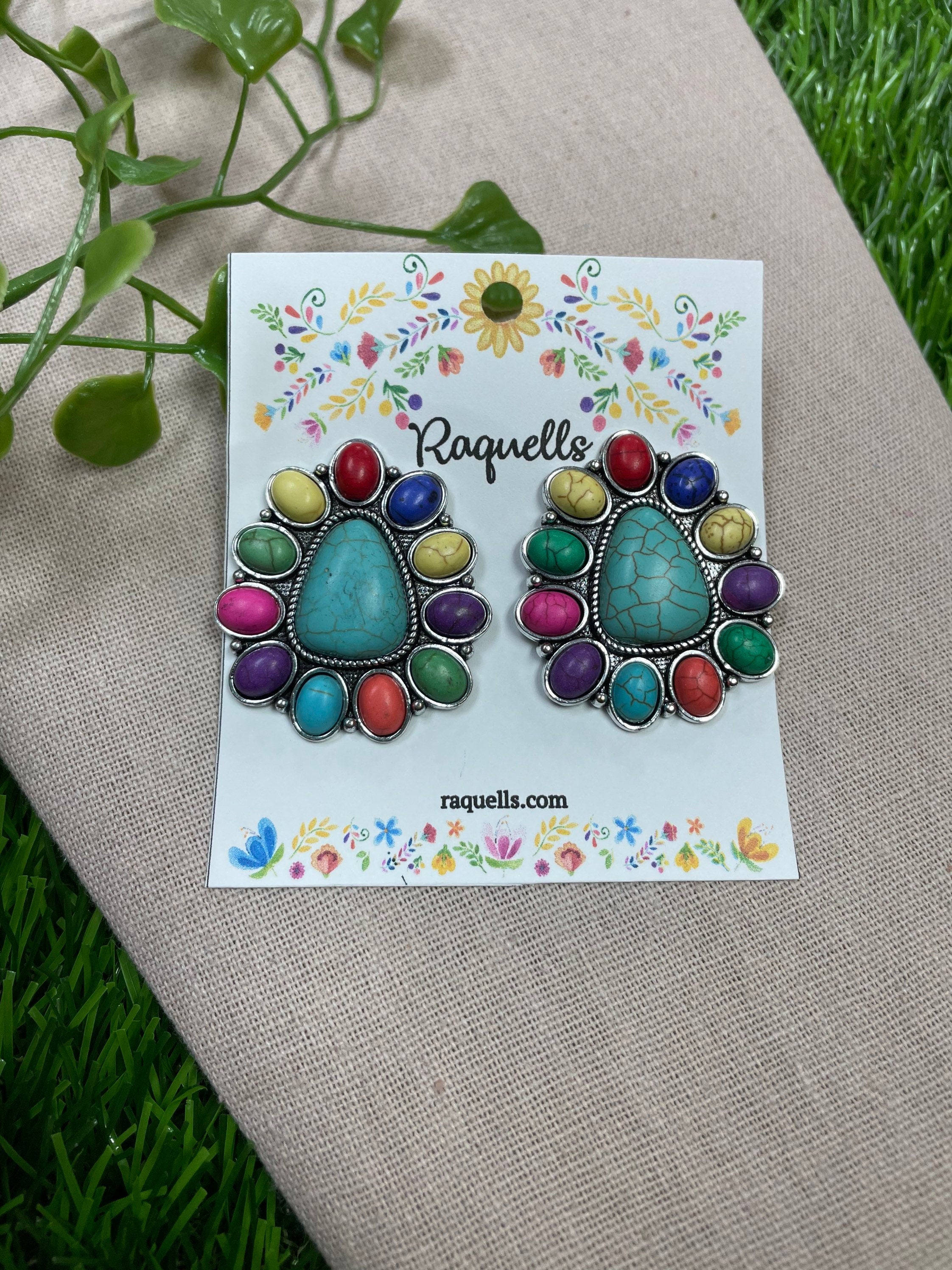 Image of Beautiful Trendy Stone Earrings - Western Inspired Earrings