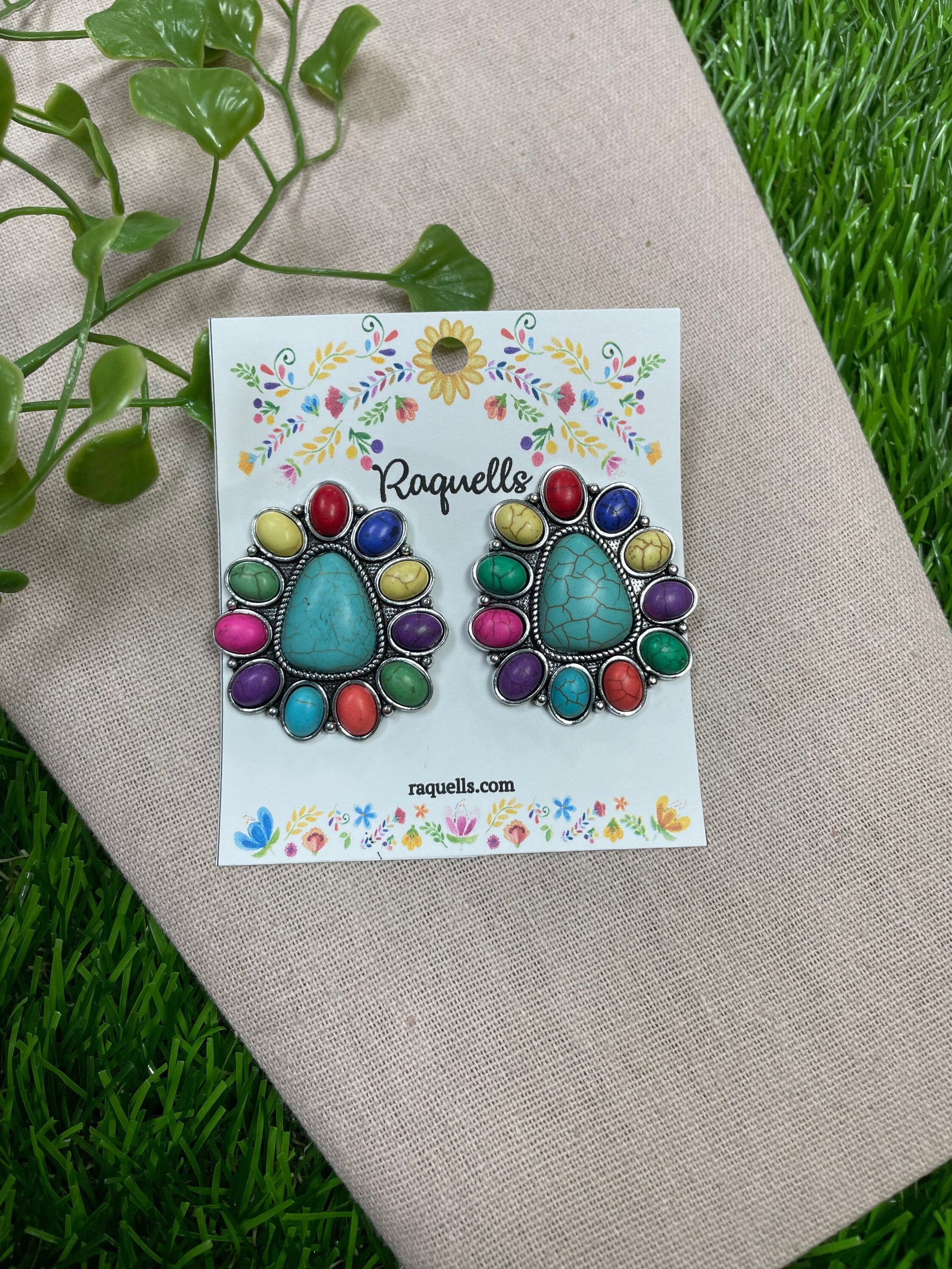 Image of Beautiful Trendy Stone Earrings - Western Inspired Earrings