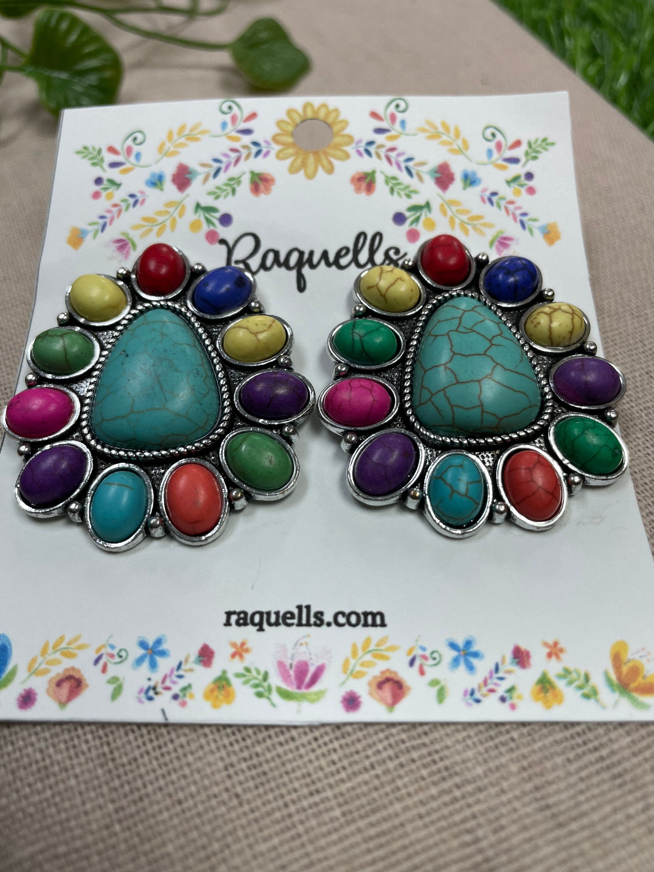 Image of Beautiful Trendy Stone Earrings - Western Inspired Earrings