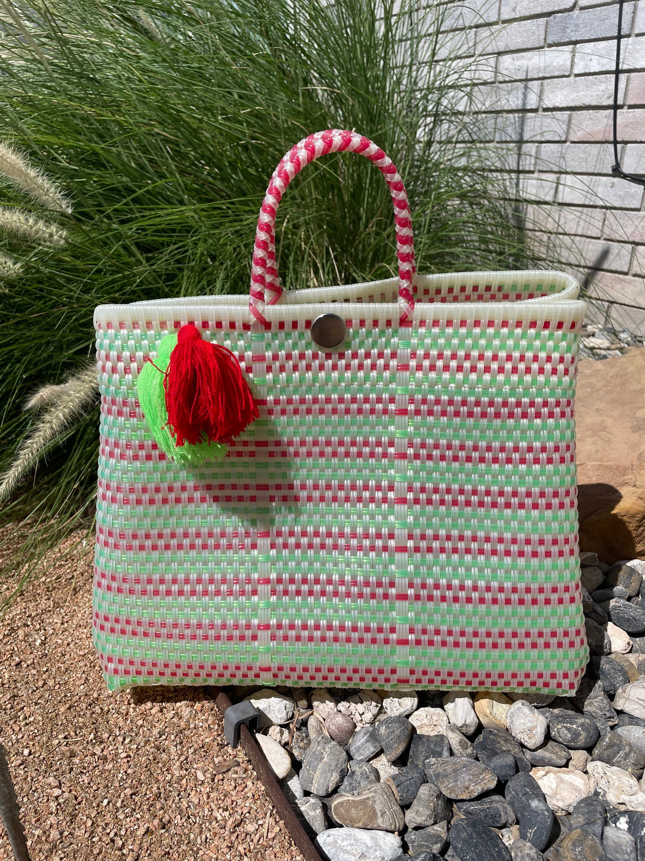 Image of Handwoven Recycled LARGE Plastic Bag - Artisan Made Purse from Chiapas, Mexico