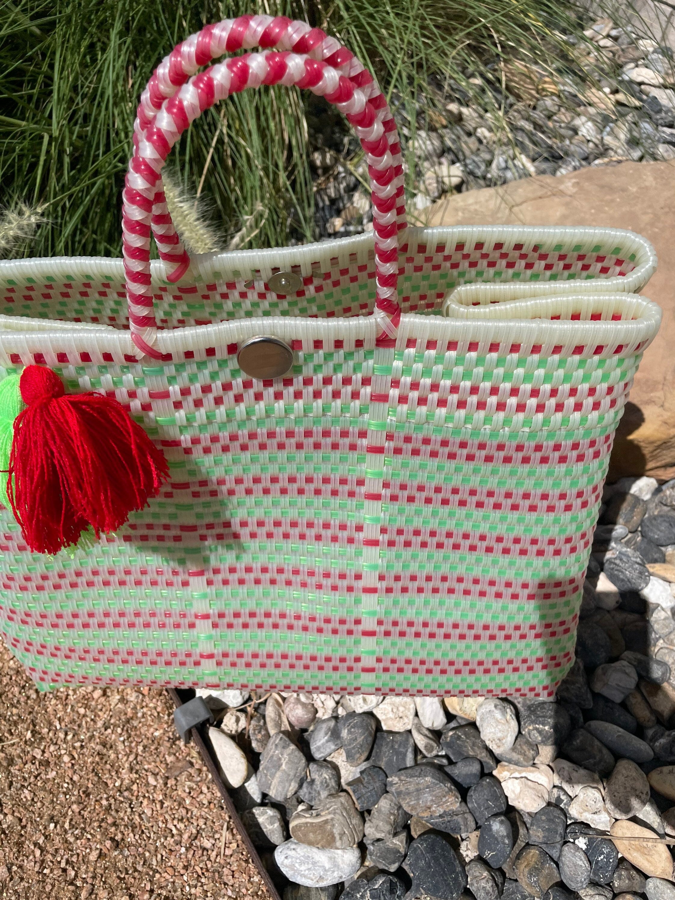 Handwoven Recycled LARGE Plastic Bag - Artisan Made Purse from Chiapas, Mexico