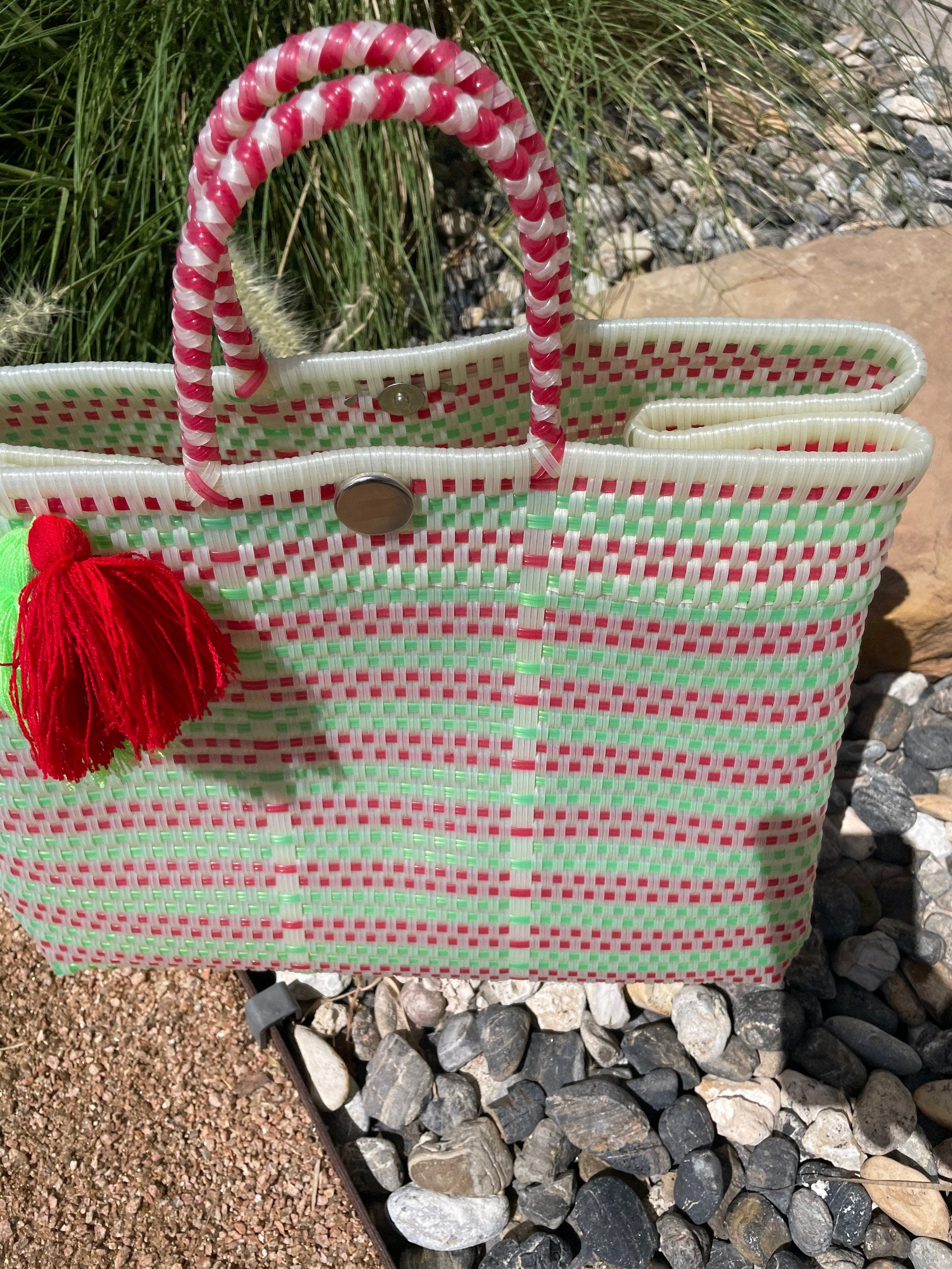 Image of Handwoven Recycled LARGE Plastic Bag - Artisan Made Purse from Chiapas, Mexico