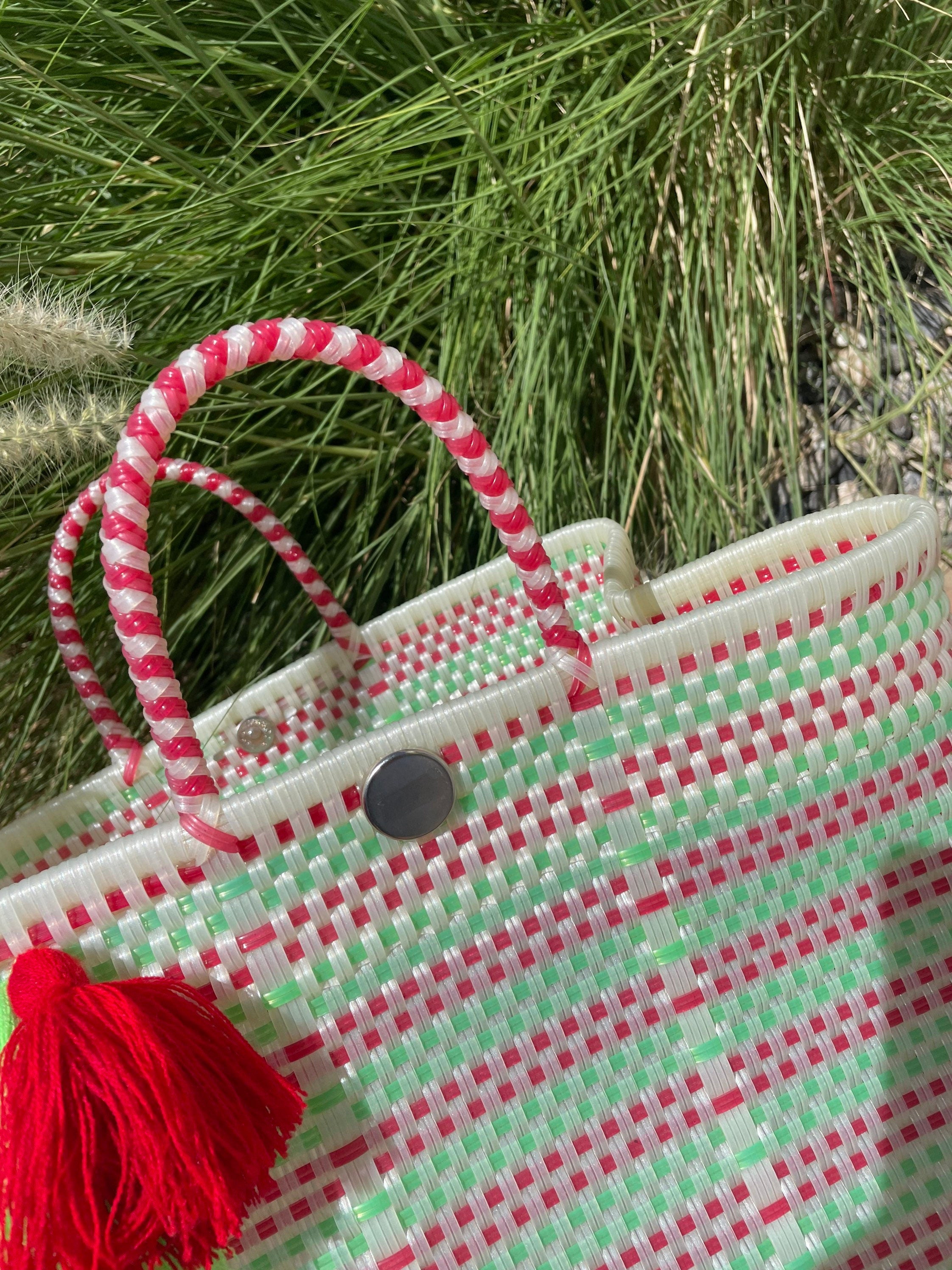 Image of Handwoven Recycled LARGE Plastic Bag - Artisan Made Purse from Chiapas, Mexico