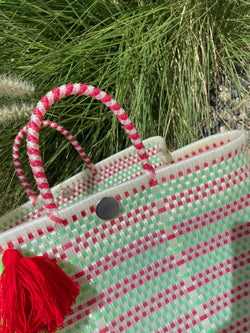 Image of Handwoven Recycled LARGE Plastic Bag - Artisan Made Purse from Chiapas, Mexico