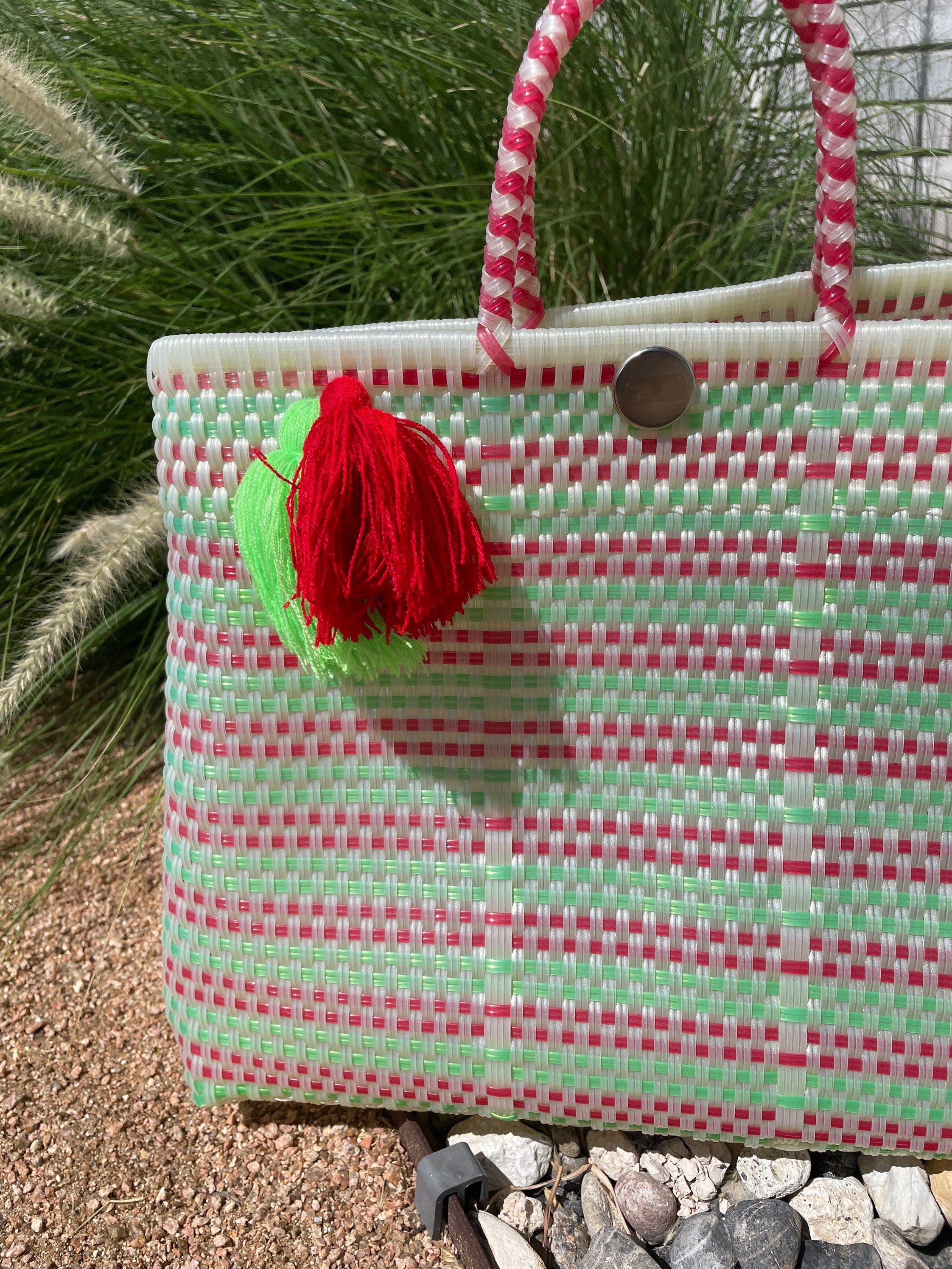 Image of Handwoven Recycled LARGE Plastic Bag - Artisan Made Purse from Chiapas, Mexico