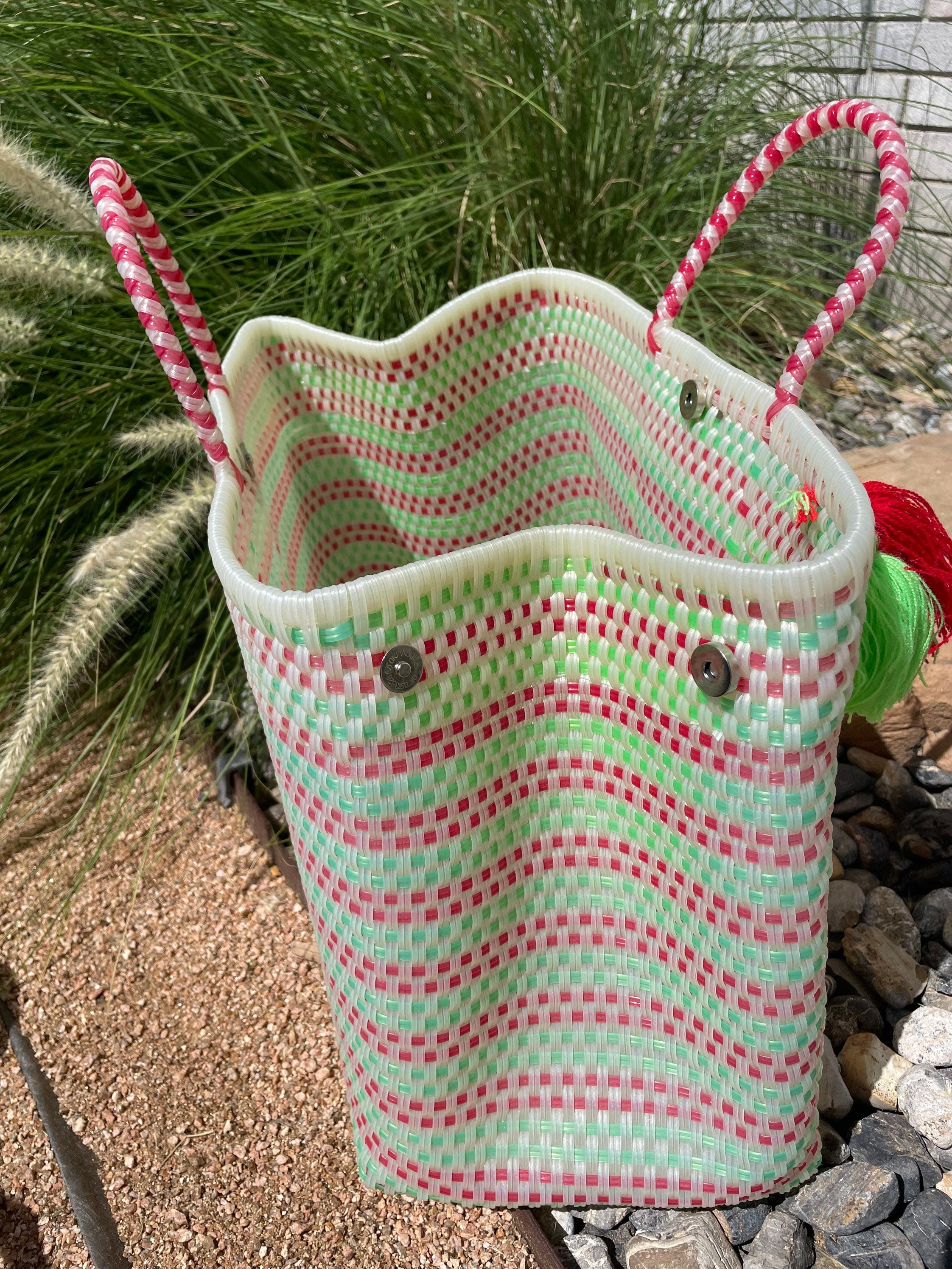 Image of Handwoven Recycled LARGE Plastic Bag - Artisan Made Purse from Chiapas, Mexico
