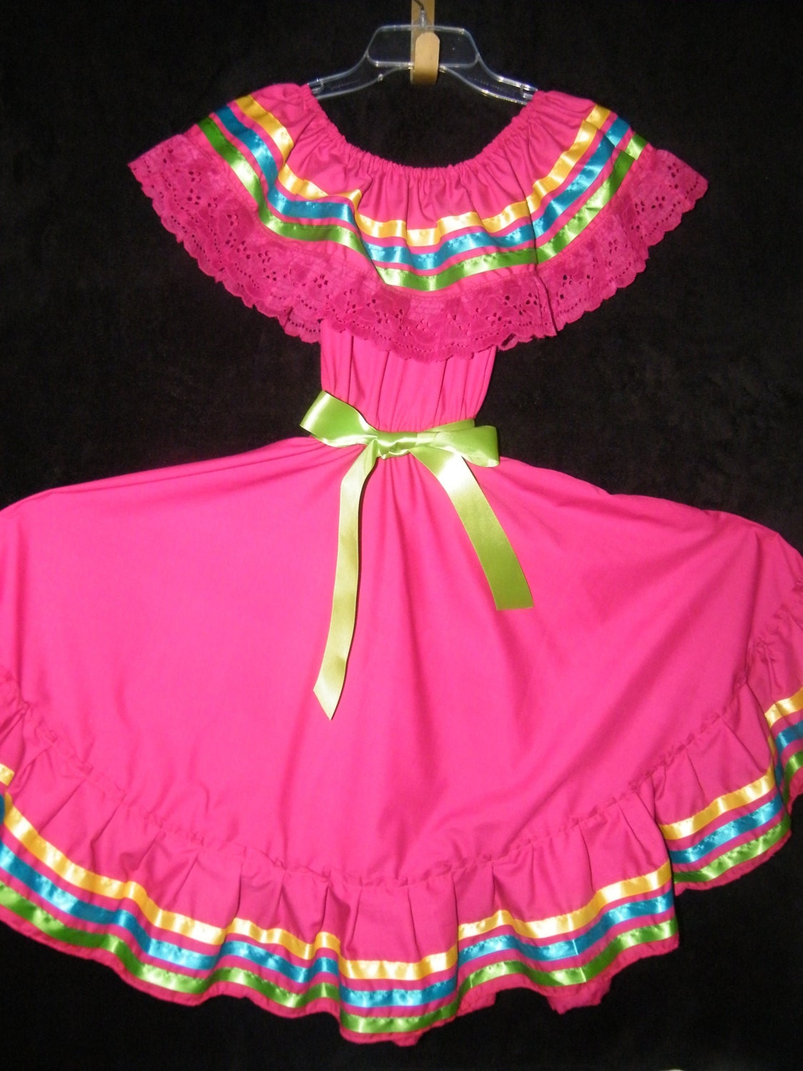 Image of Gorgeous Folk-Ribbon Girls Dance Dress