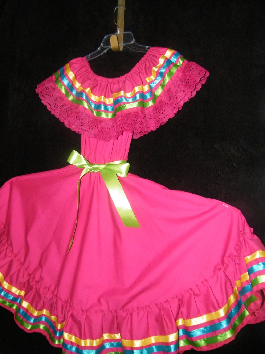 Image of Gorgeous Folk-Ribbon Girls Dance Dress