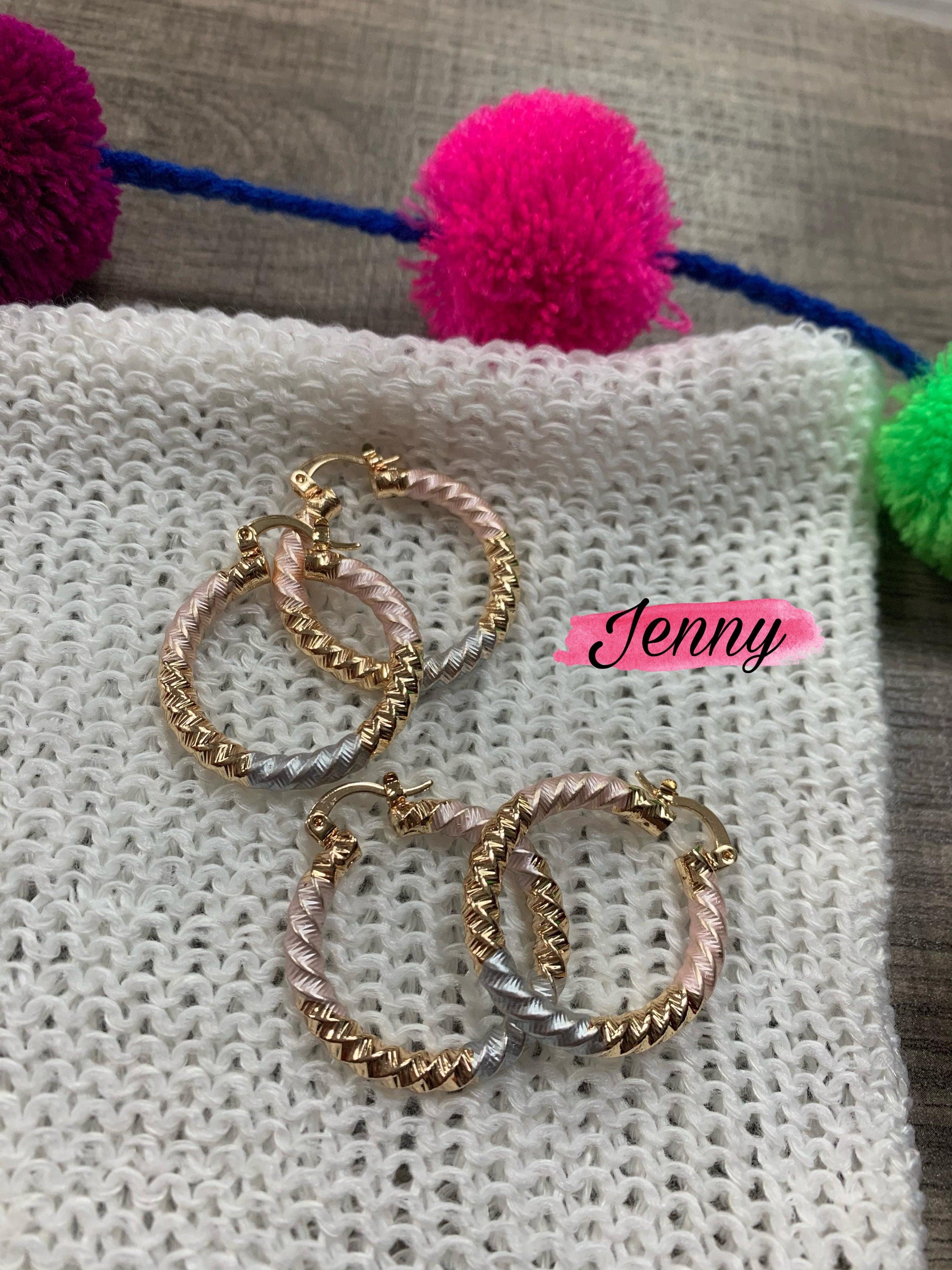 Image of Beautiful Gold Plated Hoop Earrings - Artisanal Earrings - Artisan Made Earrings