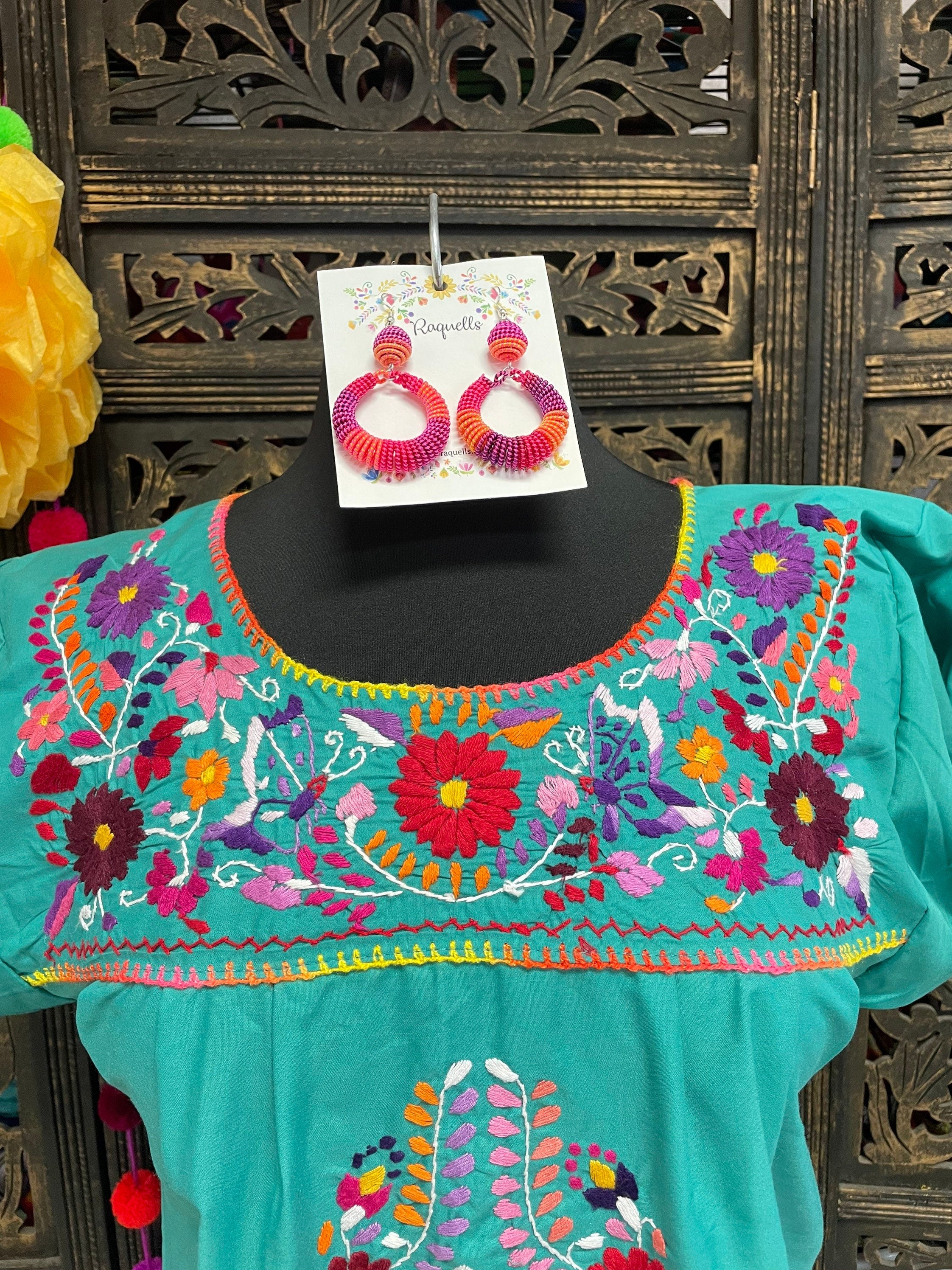 Image of Beautiful Extra Embroidery Blouses - Mexican Traditional Blouses - Size Small/Medium