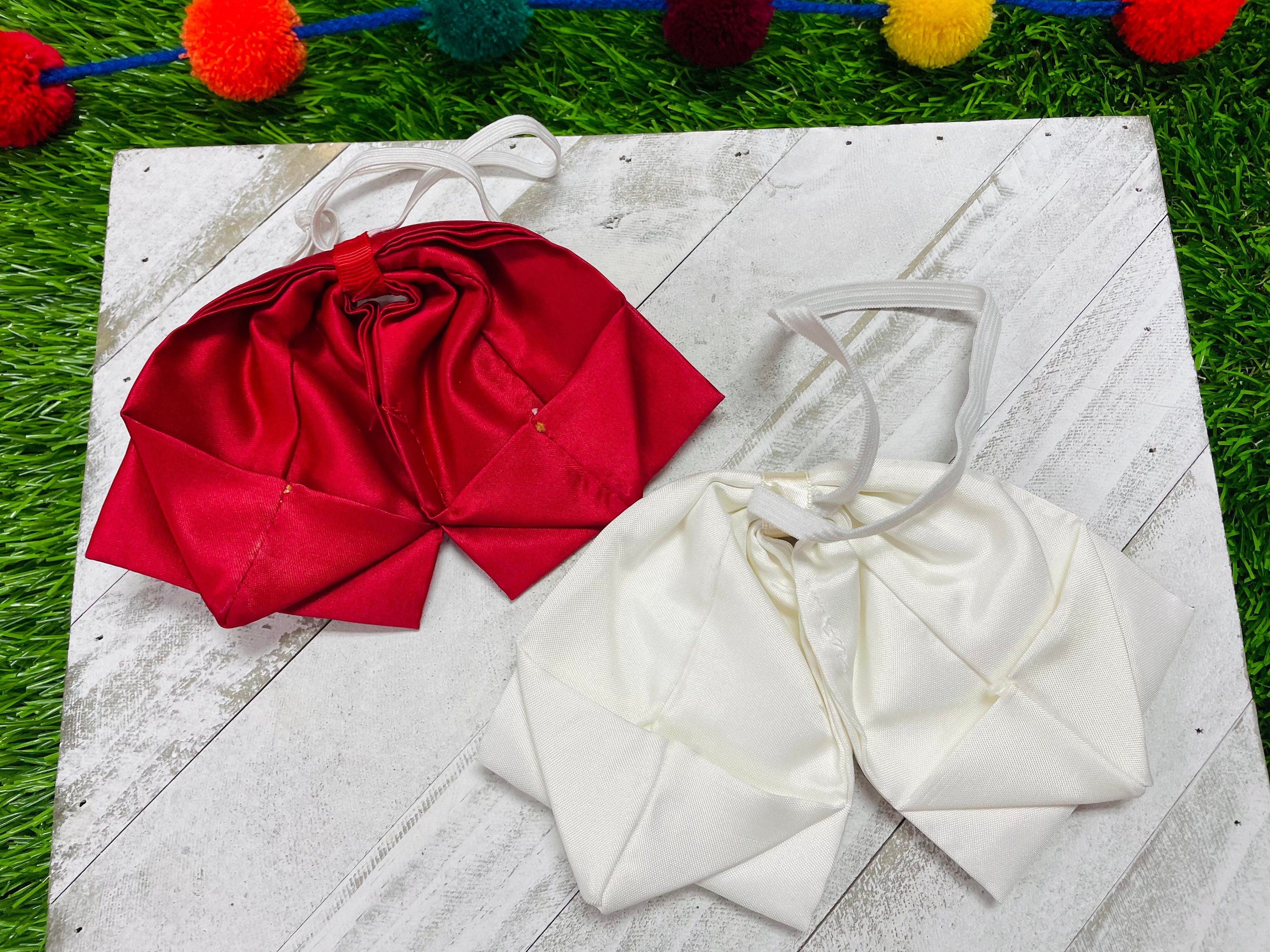 Image of Mexican Embroidered Bowties - Satin Floral Embroidered Bowtie with Elastic