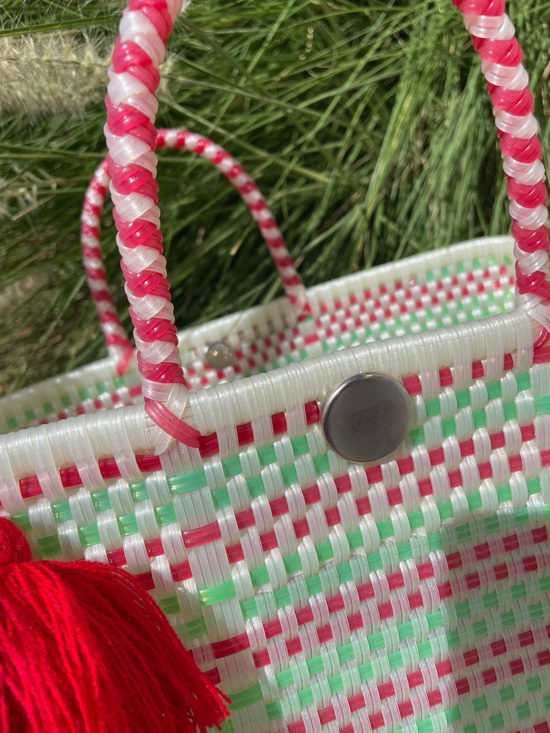 Image of Handwoven Recycled LARGE Plastic Bag - Artisan Made Purse from Chiapas, Mexico