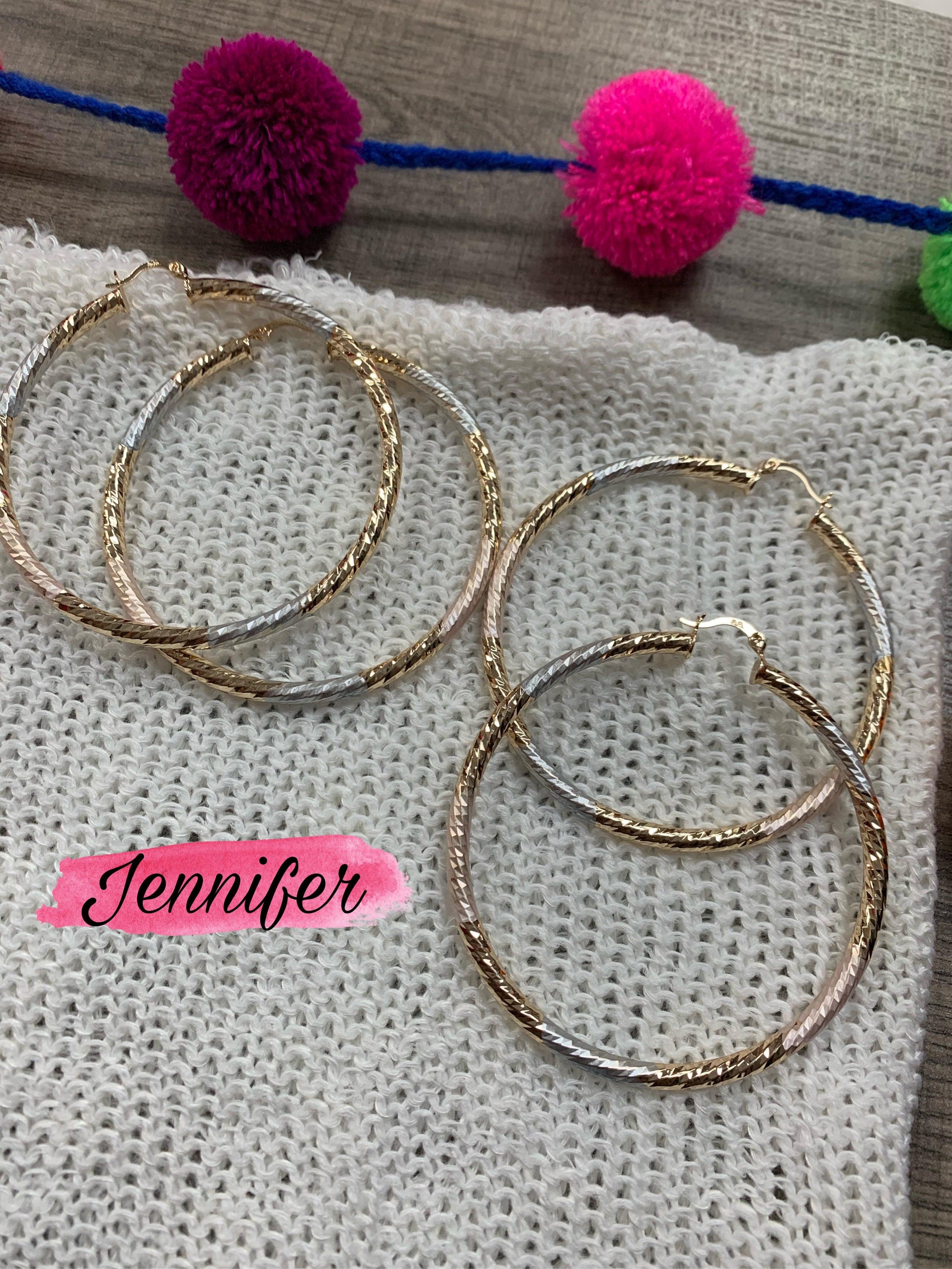Image of Beautiful Gold Plated Hoop Earrings - Artisanal Earrings - Artisan Made Earrings