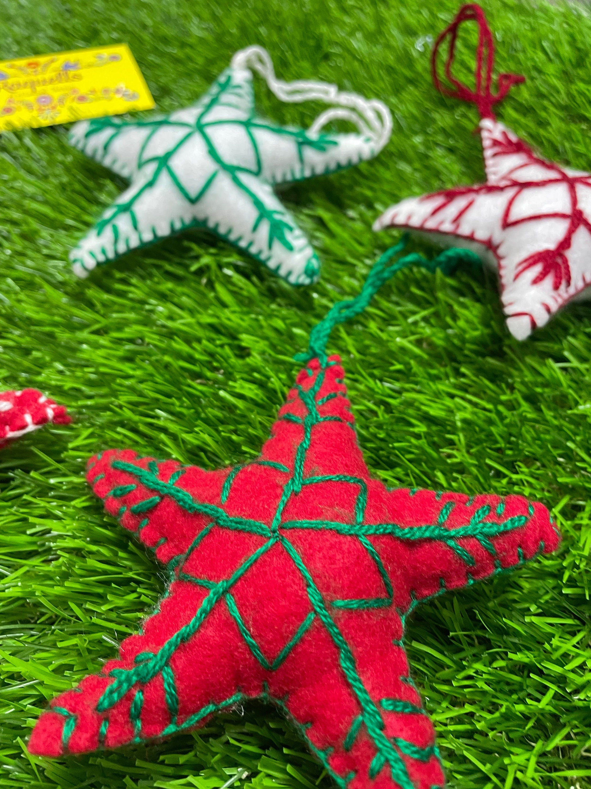 Image of Handmade StarsFelt Tassel Charms - Handmade Charms - Ornament Charms - Car Decor