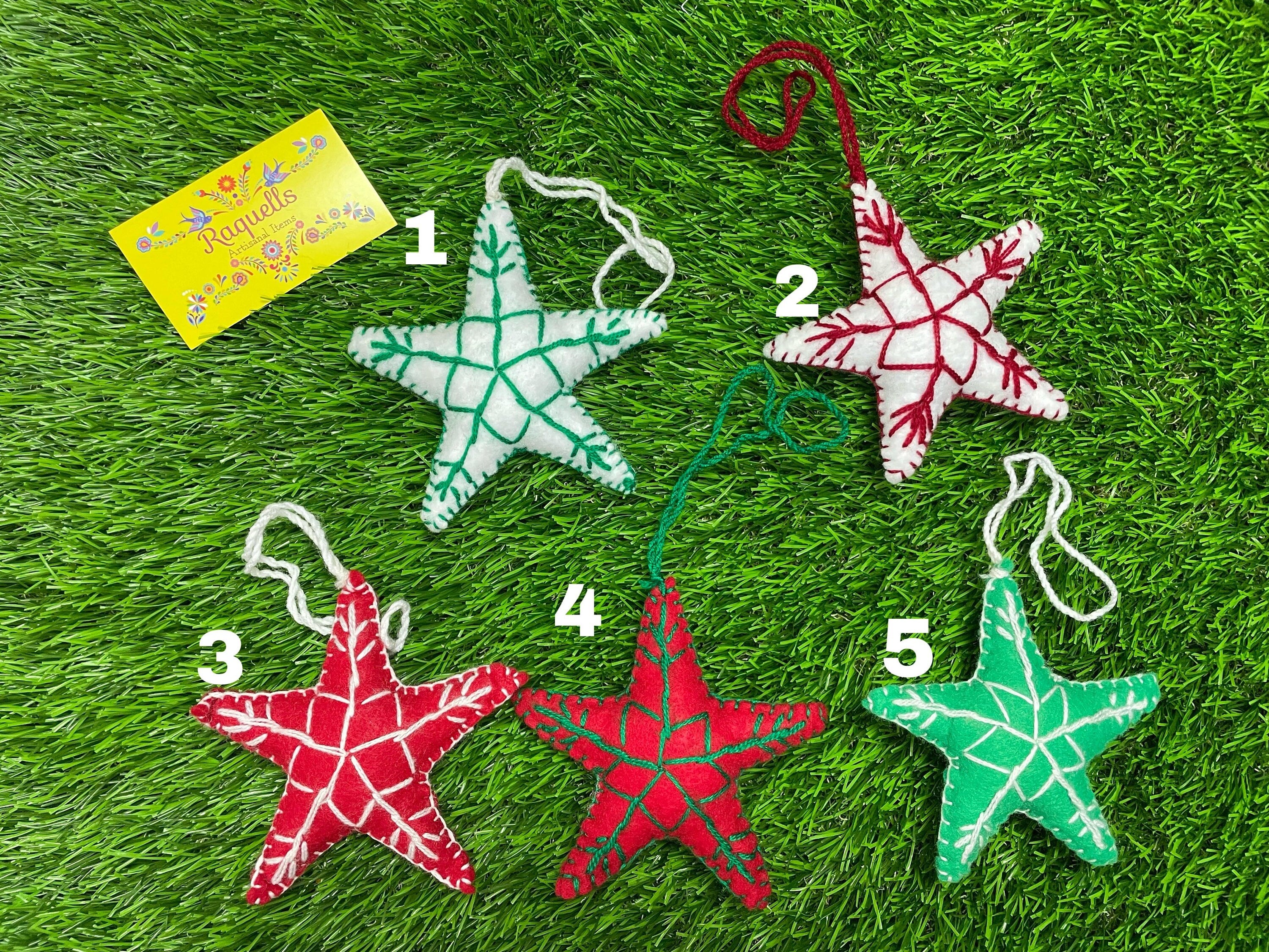 Handmade StarsFelt Tassel Charms - Handmade Charms - Ornament Charms - Car Decor