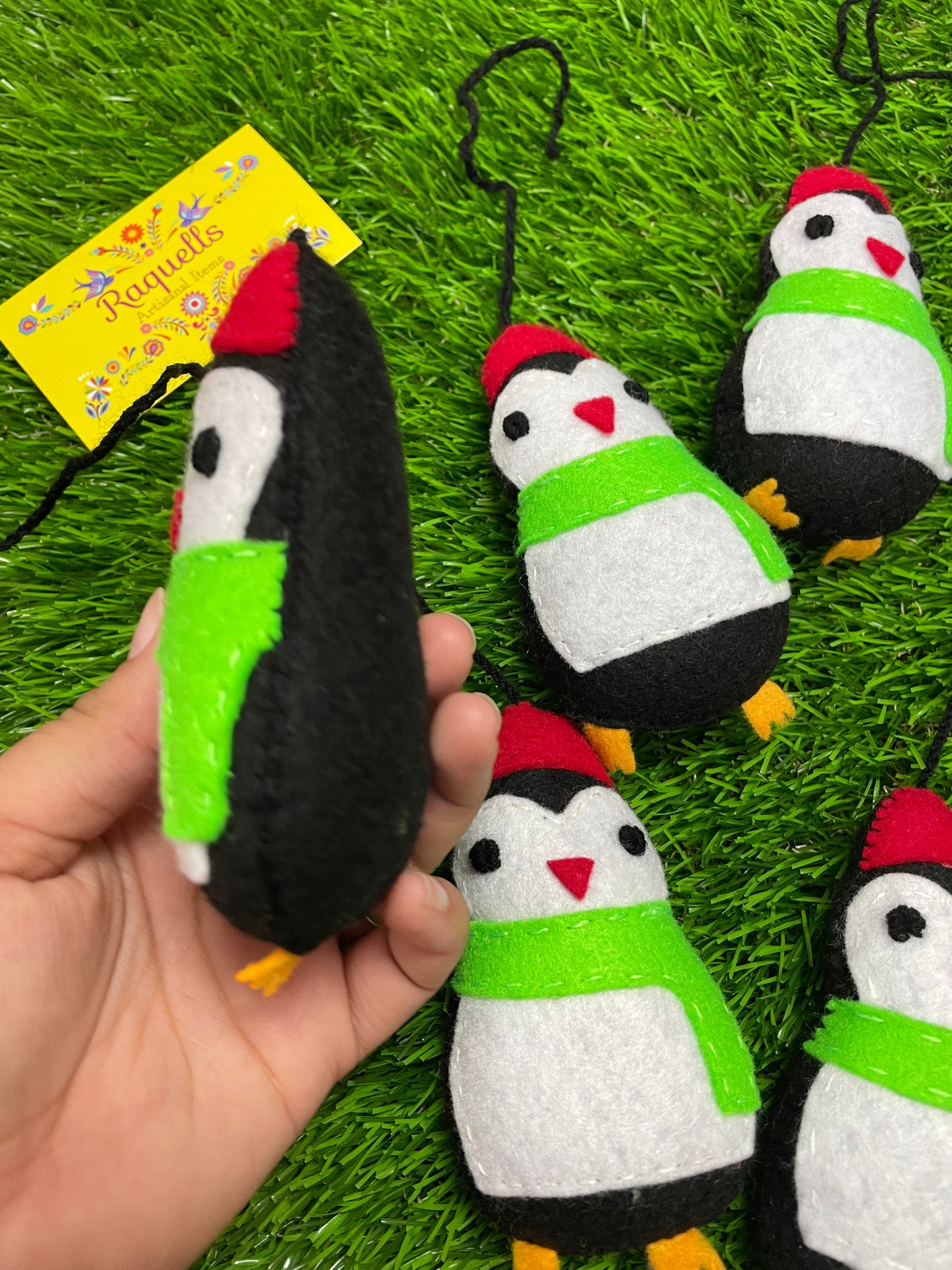 Image of Handmade Penguin Felt Tassel Charms - Handmade Charms - Ornament Charms - Car Decor