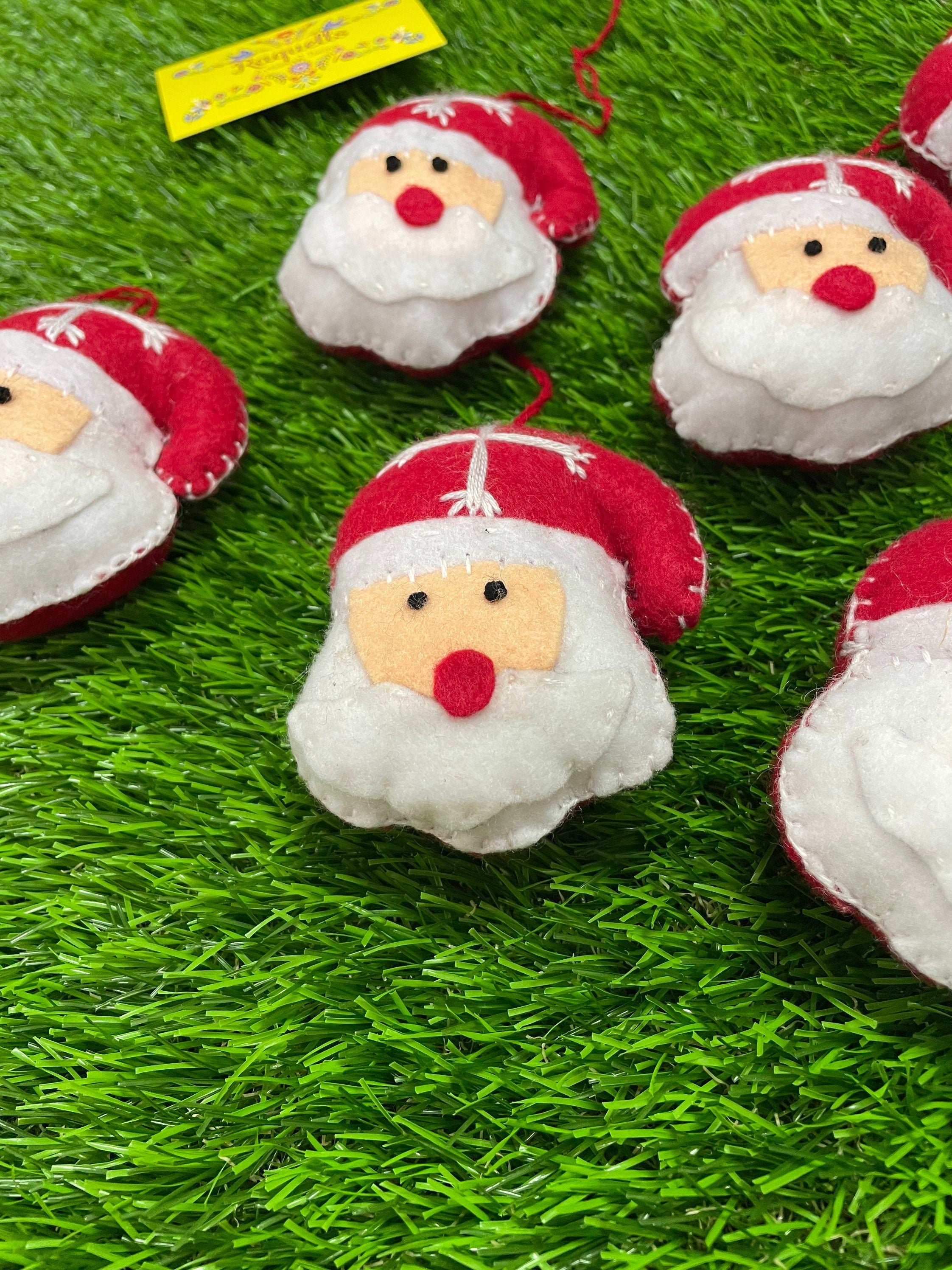 Handmade Santa Clause Felt Tassel Charms - Handmade Charms - Ornament Charms - Car Decor