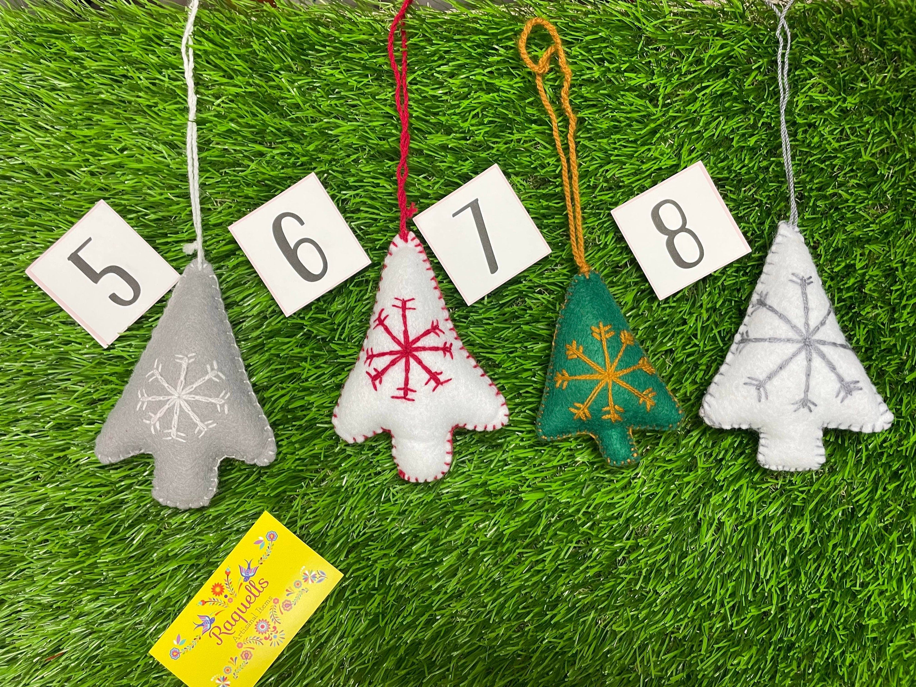 Handmade Felt Christmas Tree - Tassel Charms - Handmade Charms - Ornament Charms - Car Decor