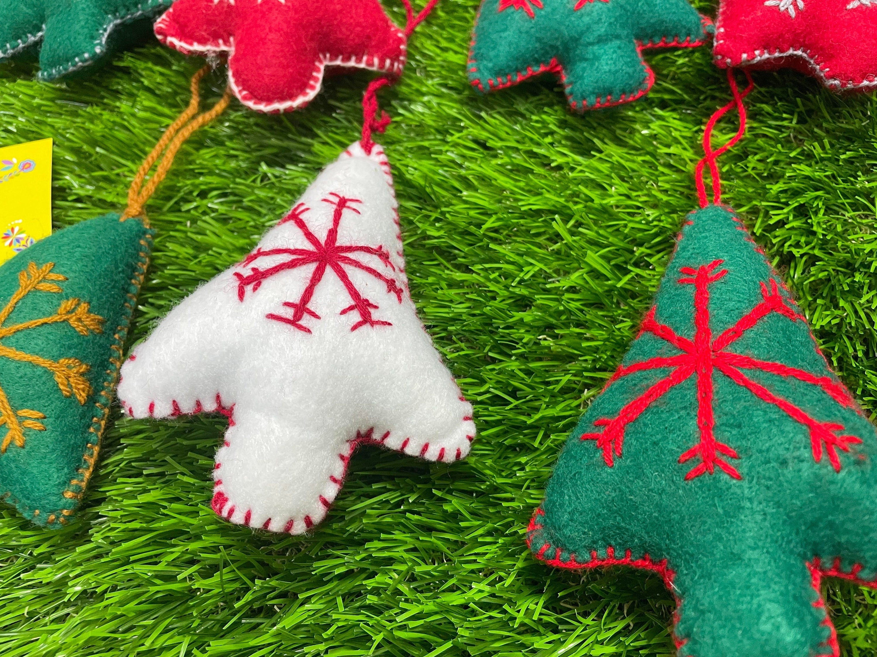 Handmade Felt Christmas Tree - Tassel Charms - Handmade Charms - Ornament Charms - Car Decor