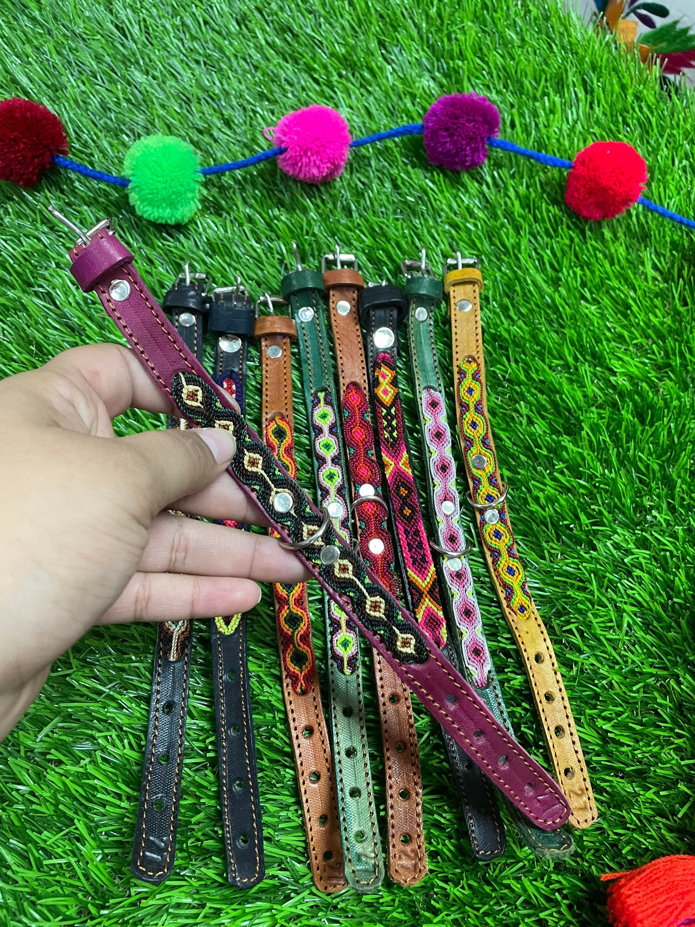 Mexican XS/Small Breed Dog Collars - Artisanal Handmade Dog Collars