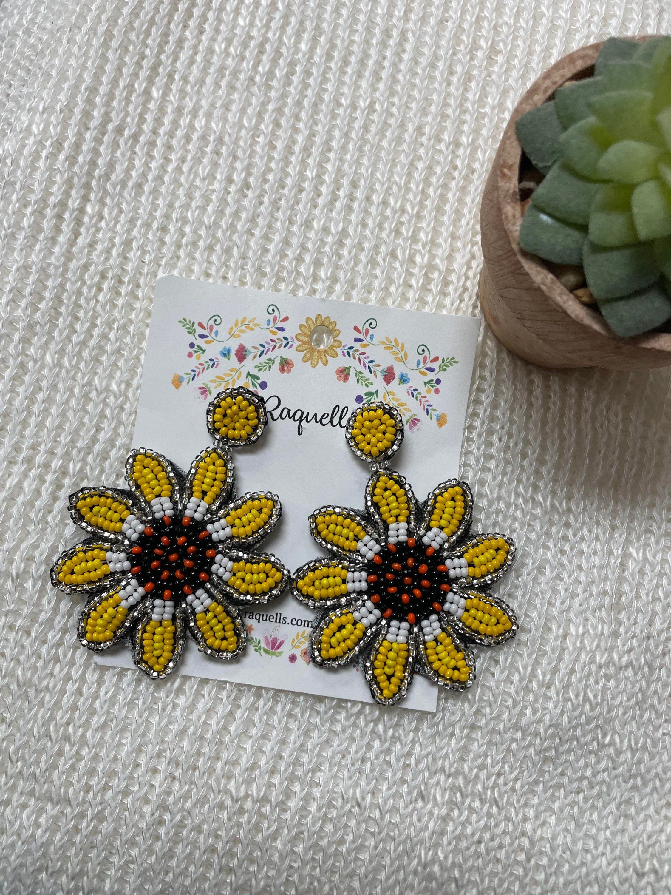 Image of Handmade Beaded Earrings - Artisan Made Earrings