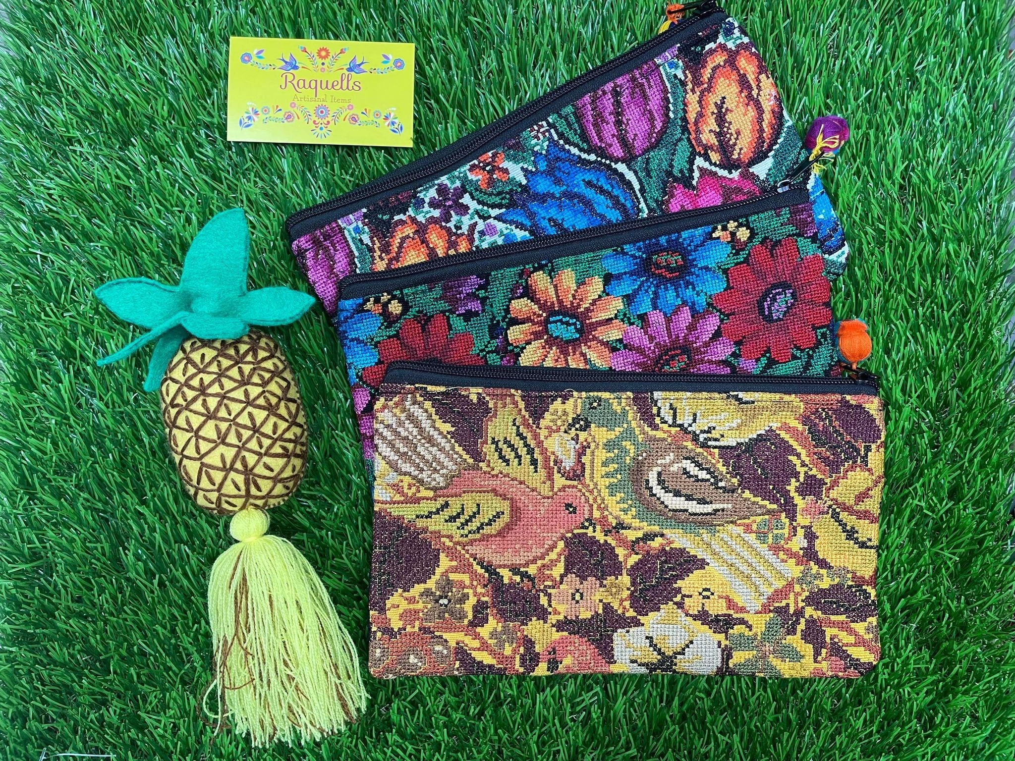 Image of Mexican Embroidered Cosmetic Bag