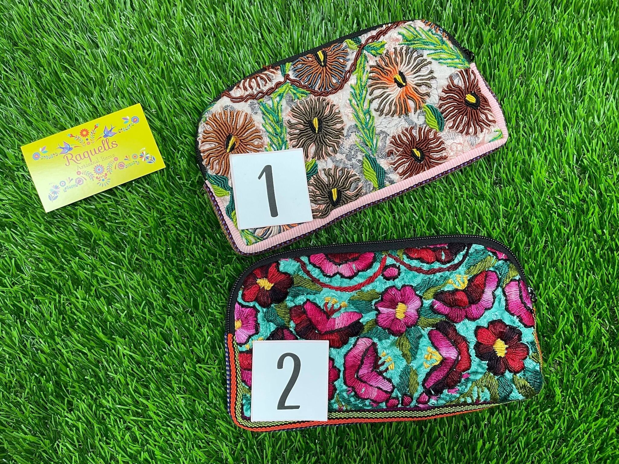 Image of Artisanal Handmade and Handwoven Two-Sided Makeup Bag, Beautiful & Authentic Gift made from our Chiapas Mexican Partners