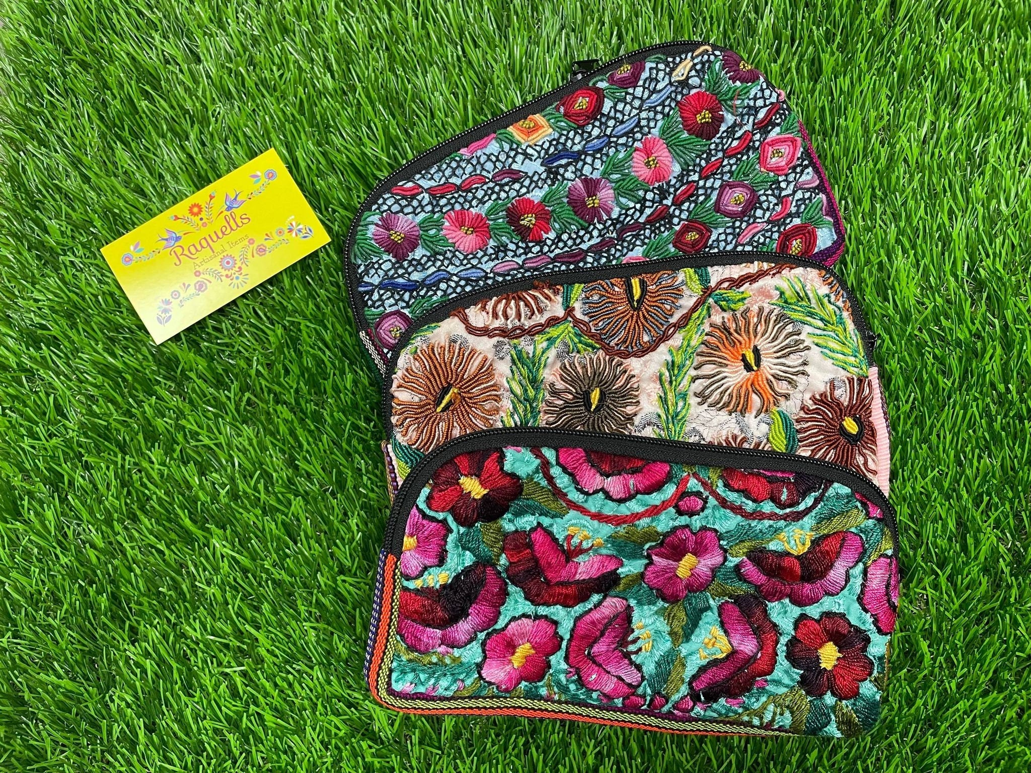 Artisanal Handmade and Handwoven Two-Sided Makeup Bag, Beautiful & Authentic Gift made from our Chiapas Mexican Partners