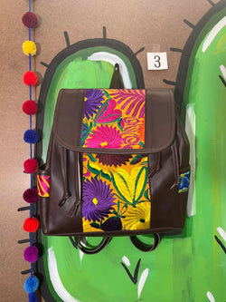 Image of Artisan Made Backpack with Beautiful Floral Embroidery and Great space for most of your needs