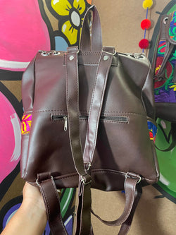 Image of Artisan Made Backpack with Beautiful Floral Embroidery and Great space for most of your needs