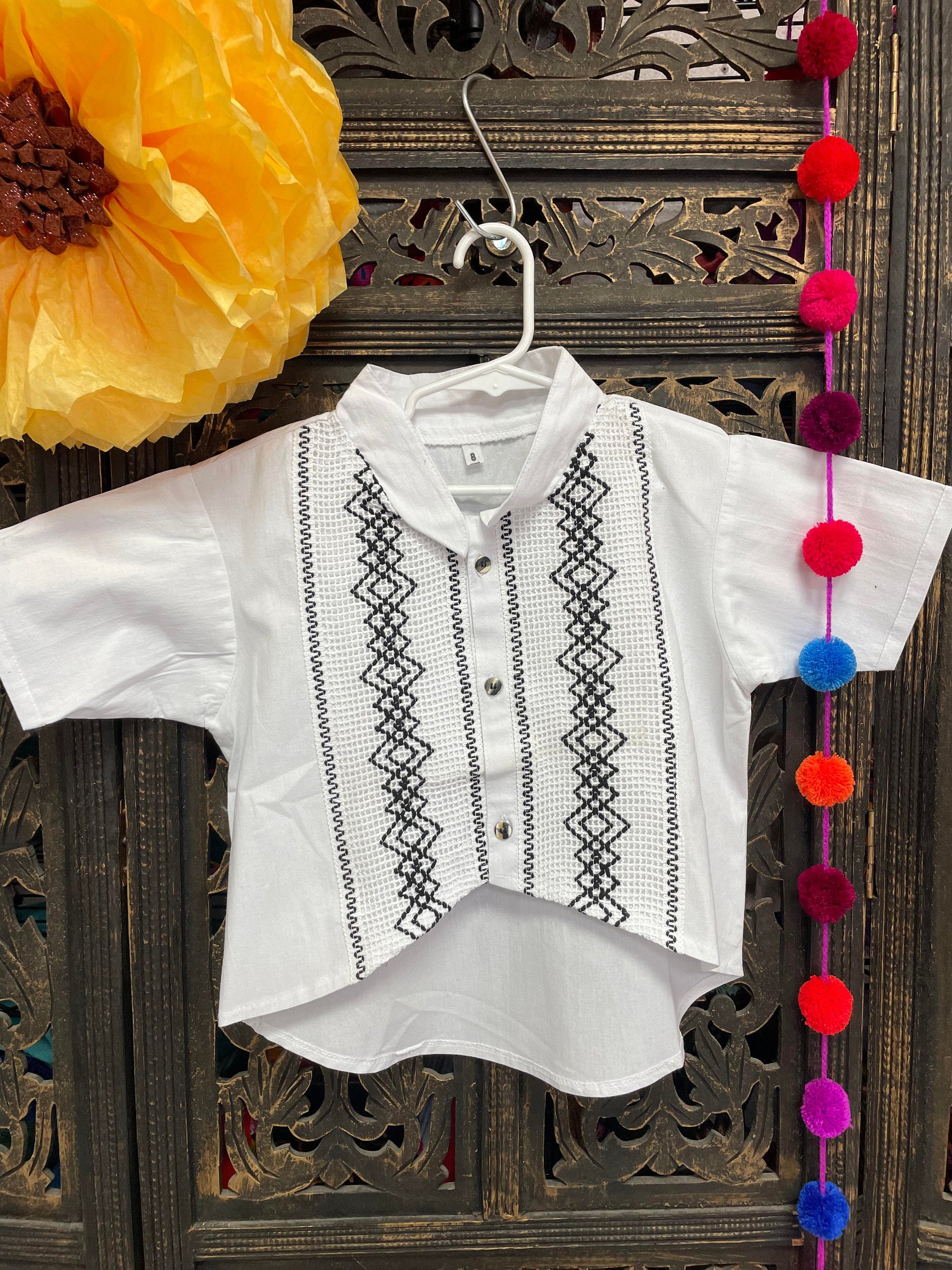 Image of Dog Embroidered Guayaberas - Handmade Dog Clothing